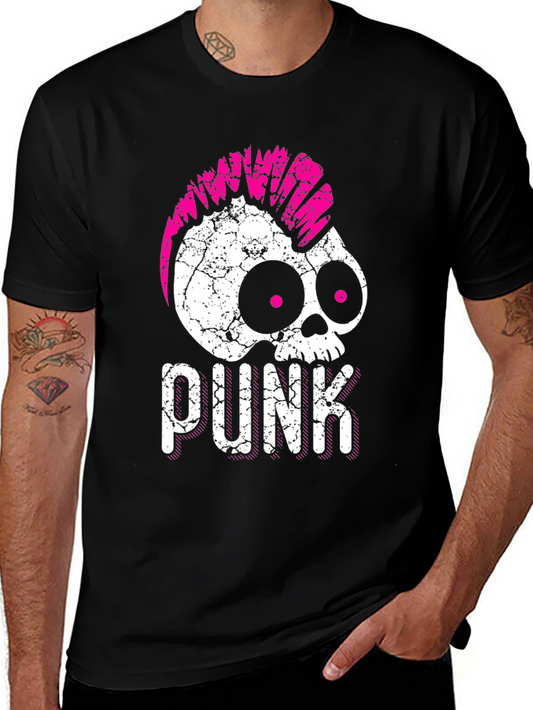 Punk Skull Graphic T-Shirt - Edgy Style