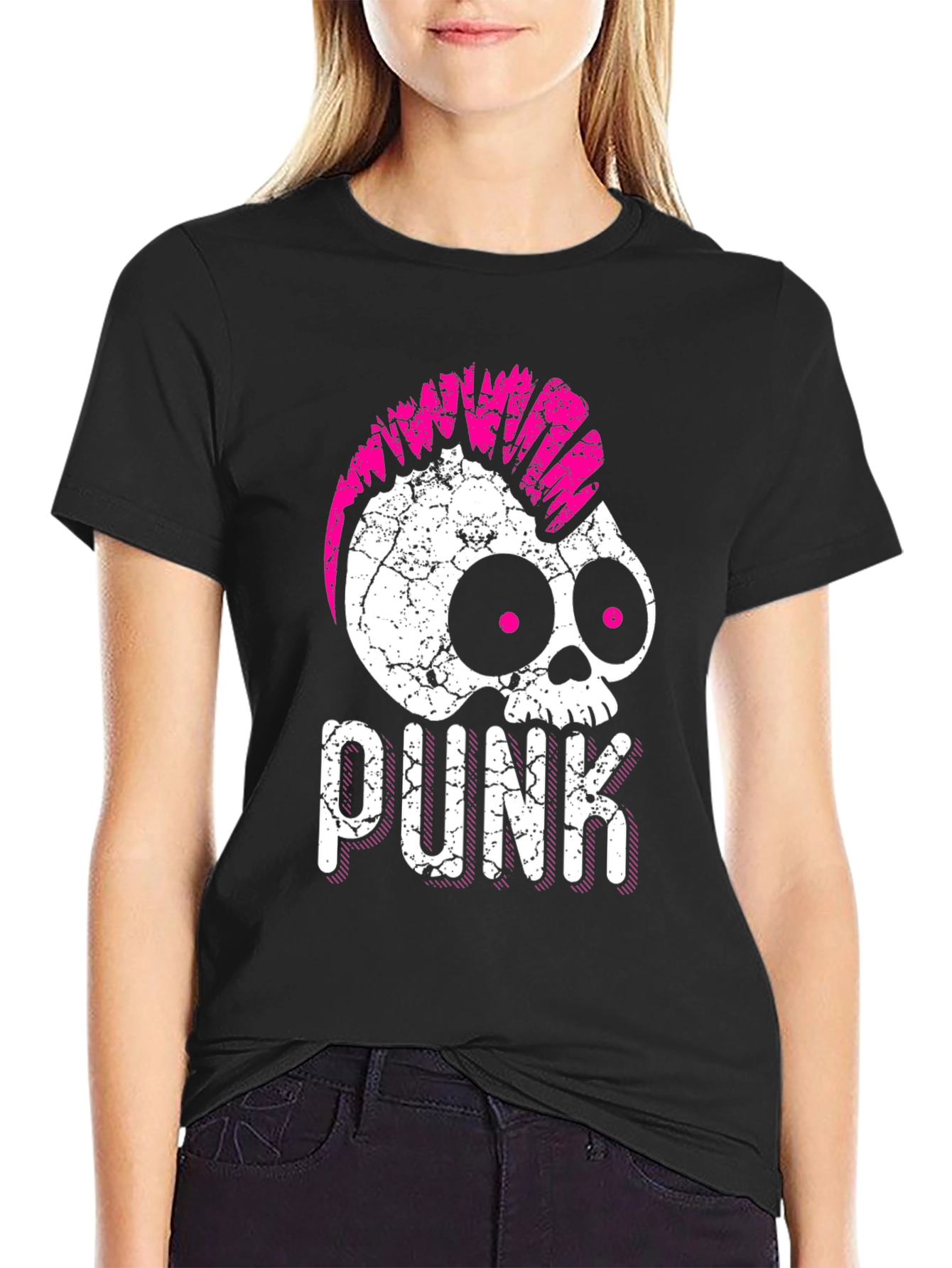 Punk Skull Graphic T-Shirt - Edgy Style