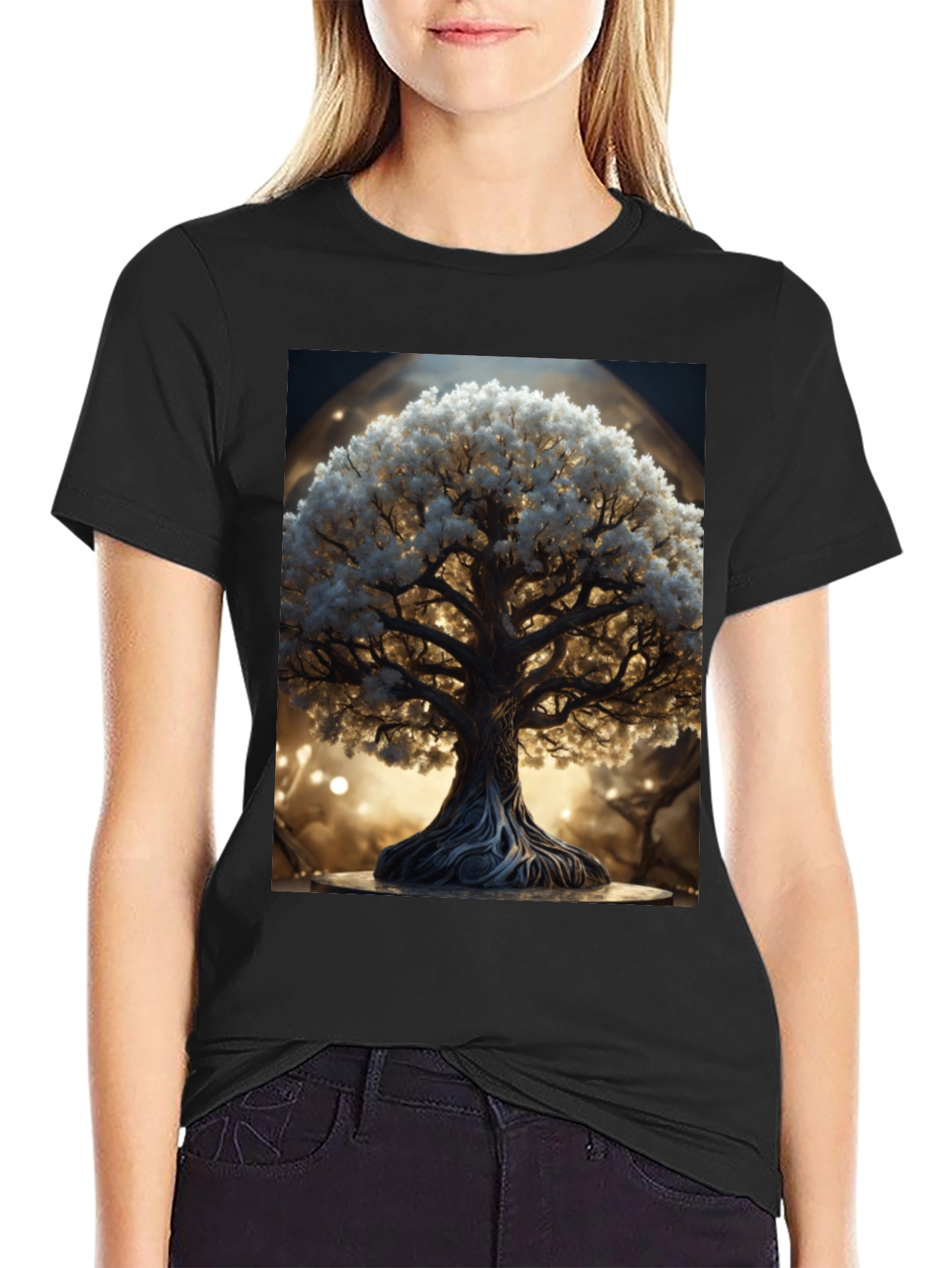 Enchanted Tree Graphic Tee - Black
