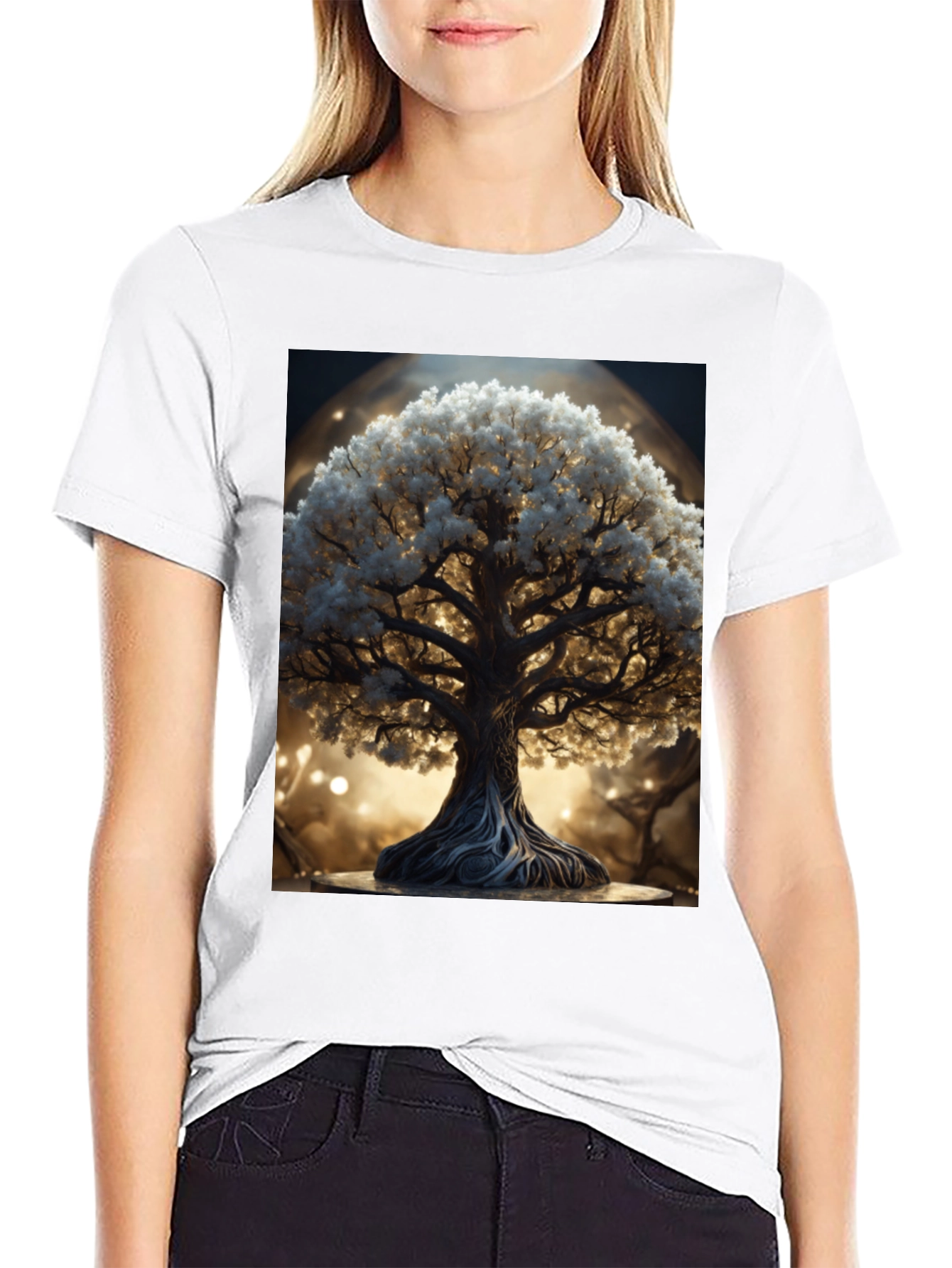 Enchanted Tree Graphic Tee - Black