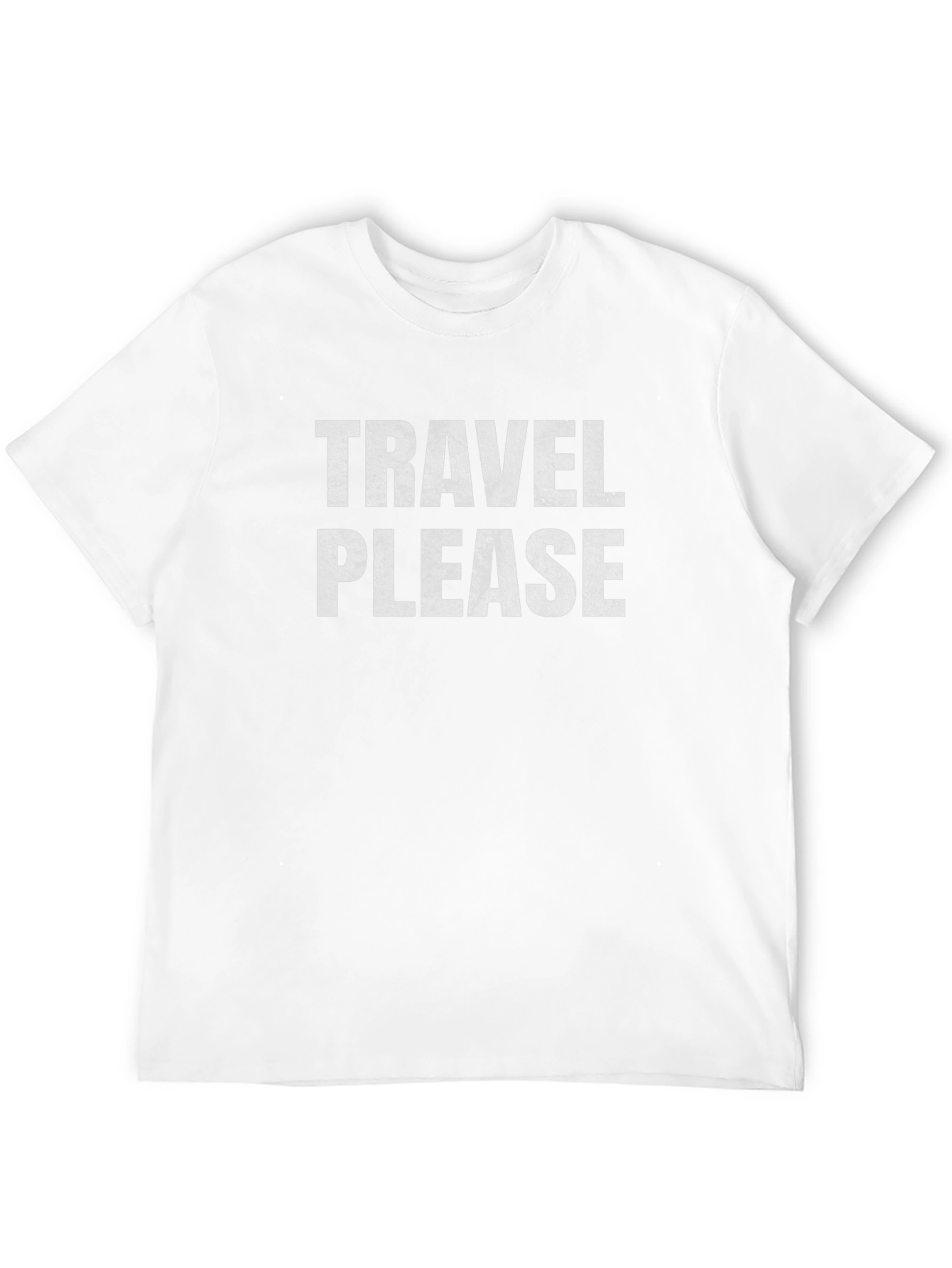 Travel Please Graphic Tee - Black Cotton Blend Shirt