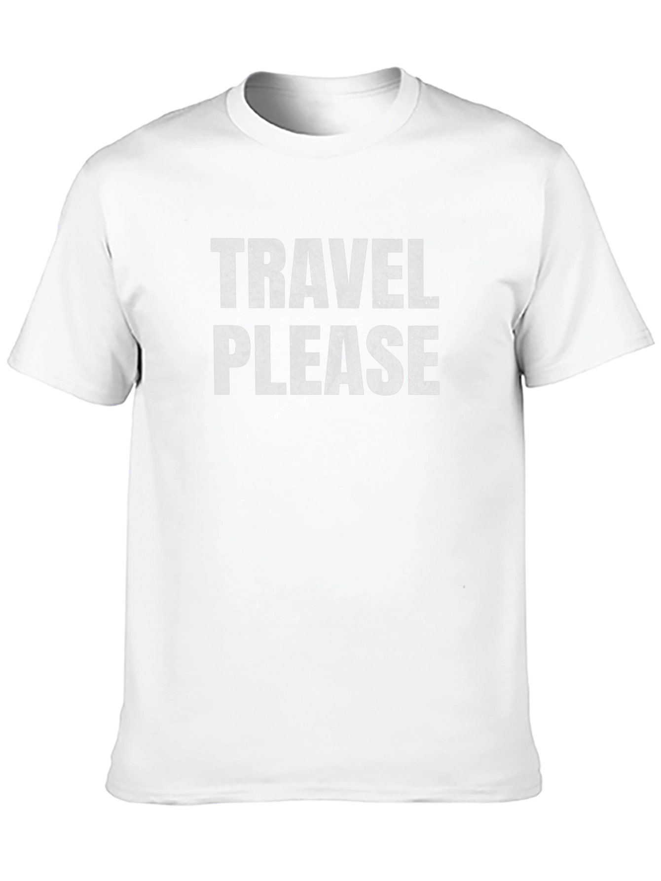 Travel Please Graphic Tee - Black Cotton Blend Shirt