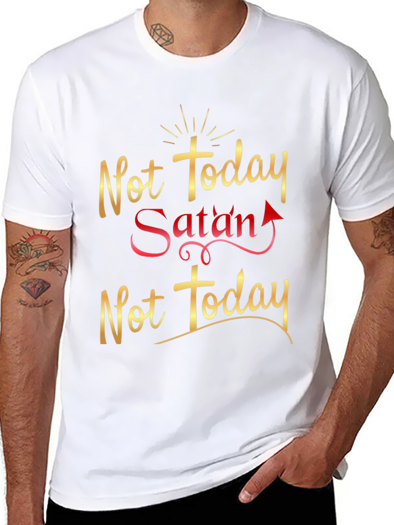 Not Today Satan Graphic T-Shirt