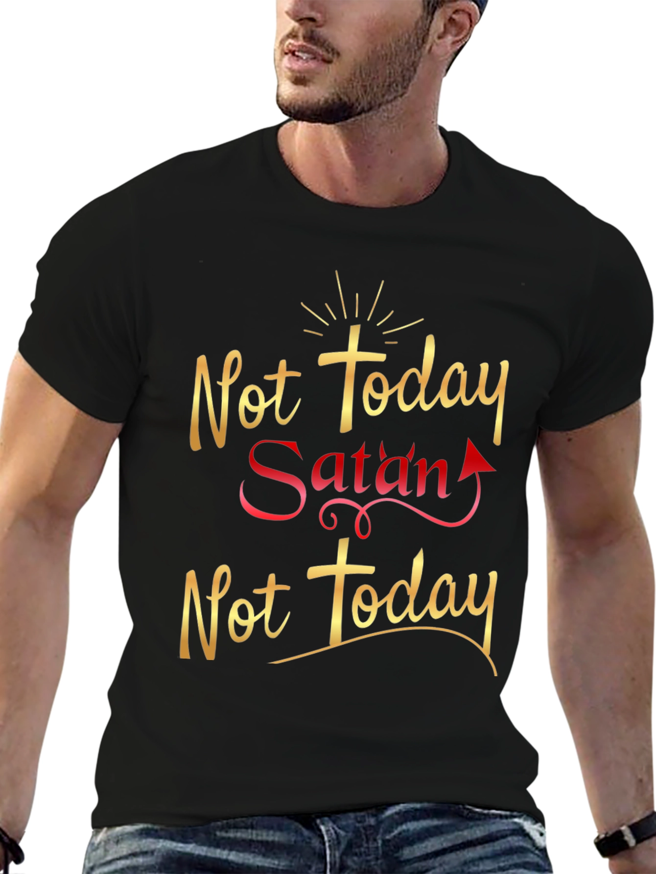 Not Today Satan Graphic T-Shirt