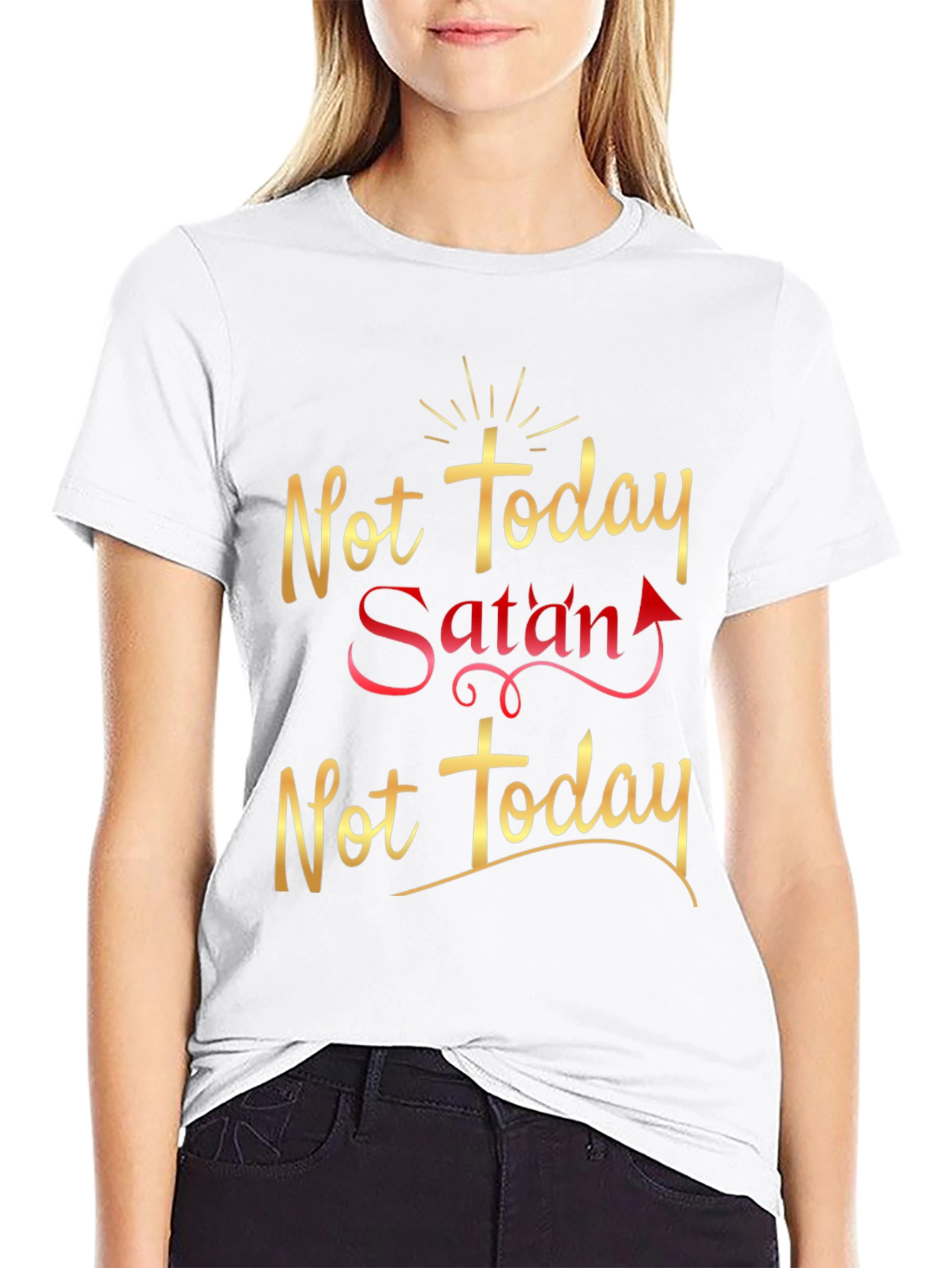Not Today Satan Graphic T-Shirt