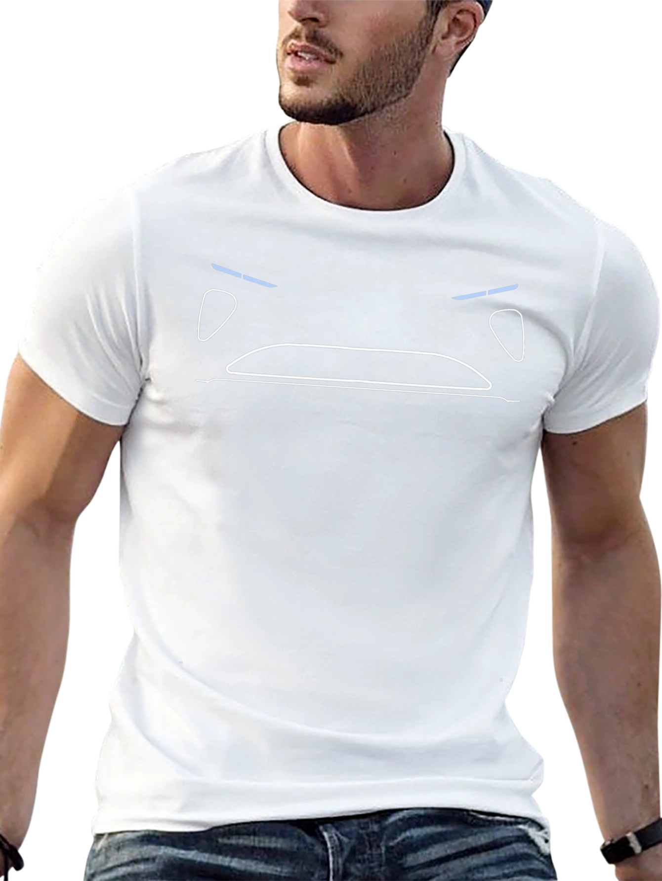 Minimalist Car Line Art T-Shirt