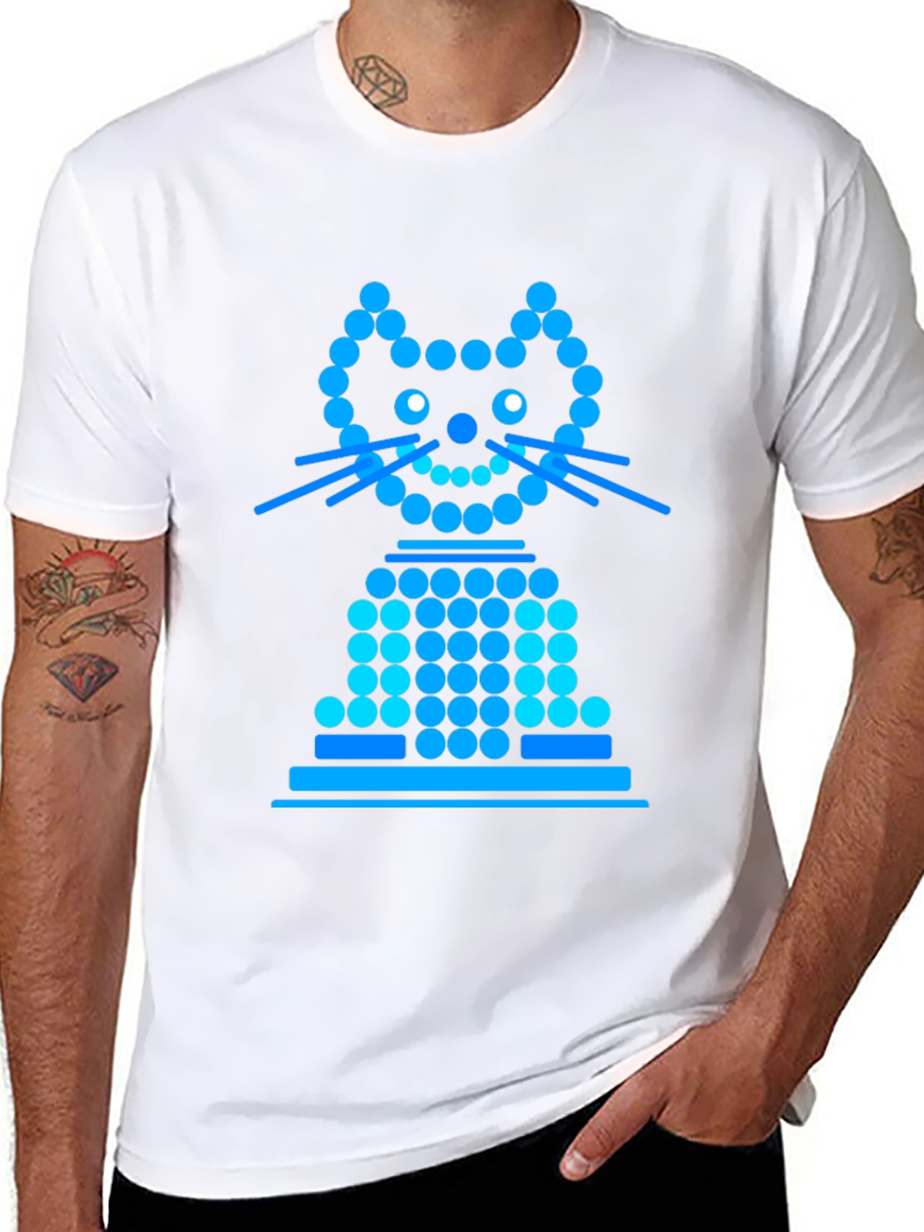 Cyberpunk Cat Tee - Glowing Neon Kitten Shirt
