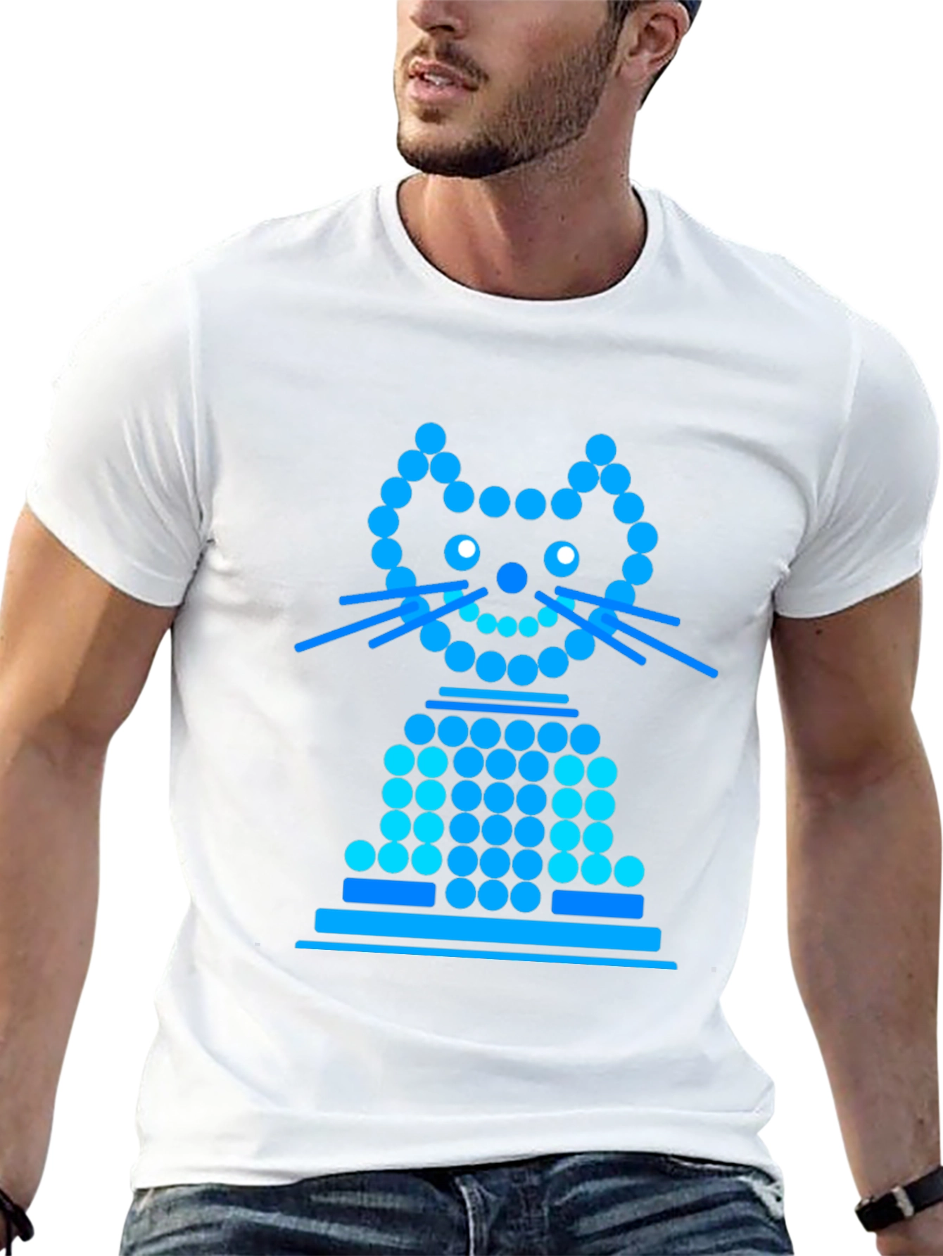 Cyberpunk Cat Tee - Glowing Neon Kitten Shirt