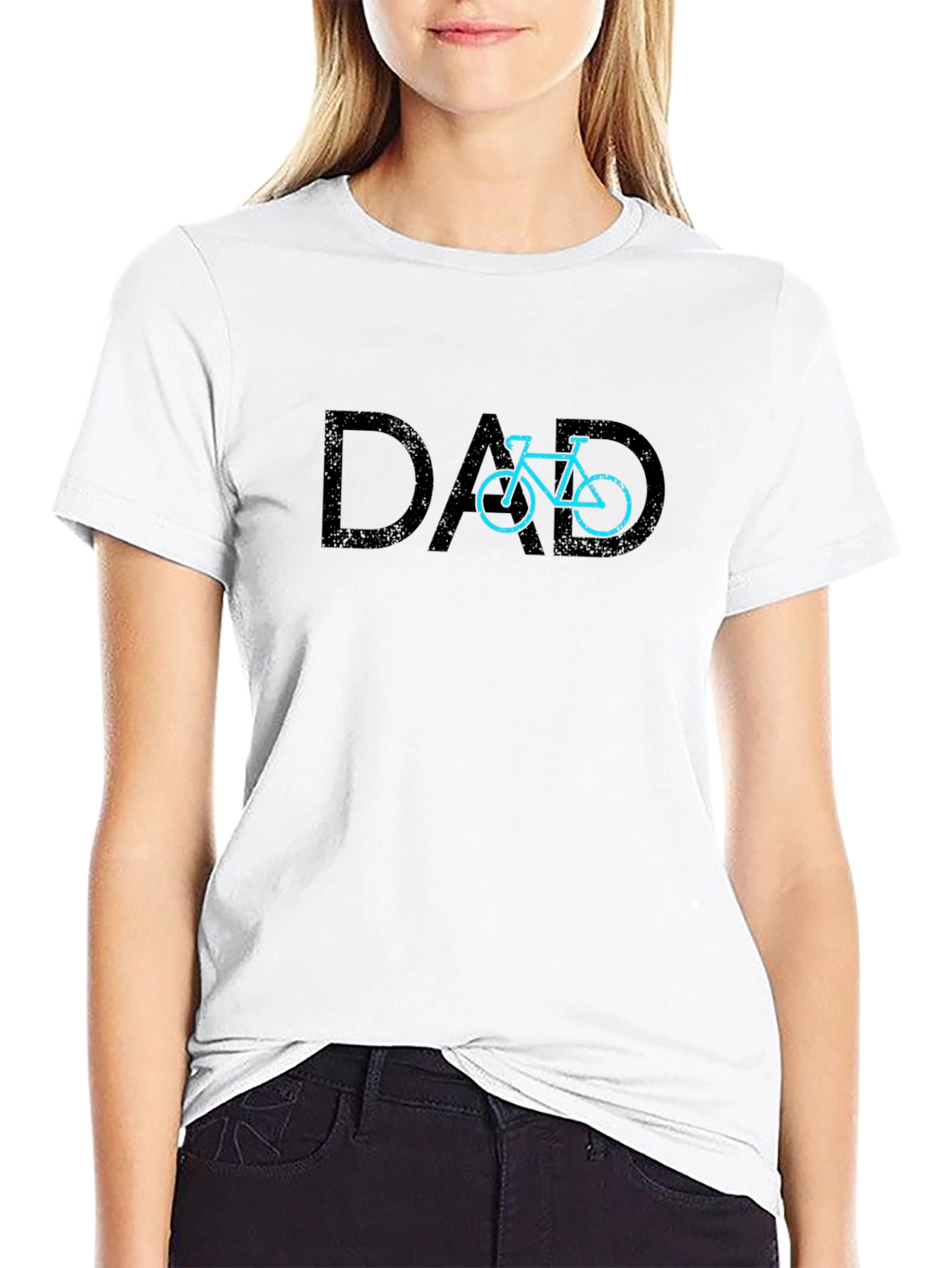 Dad Bicycle Graphic T-Shirt - Black Cotton Tee