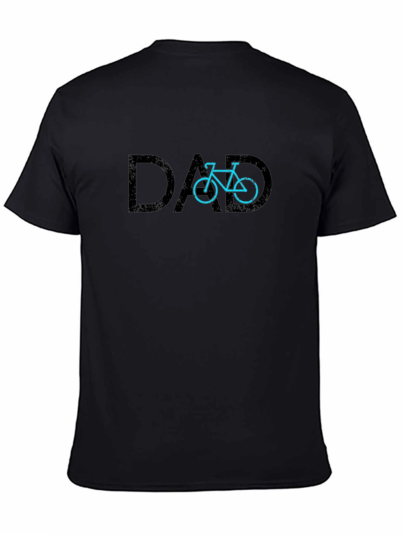 Dad Bicycle Graphic T-Shirt - Black Cotton Tee