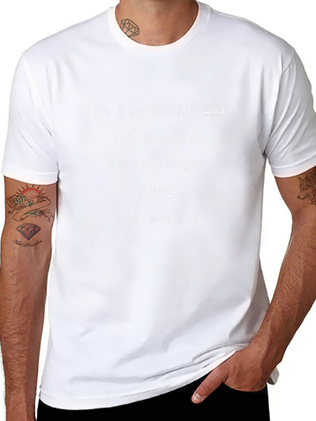 Funny German T-Shirt - Not Old Just Young Longer