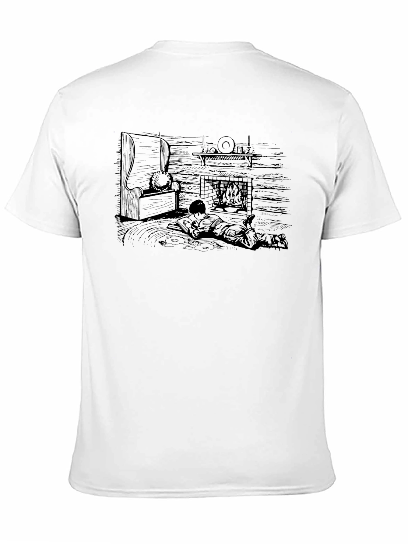 Cozy Cabin Scene Graphic T-Shirt