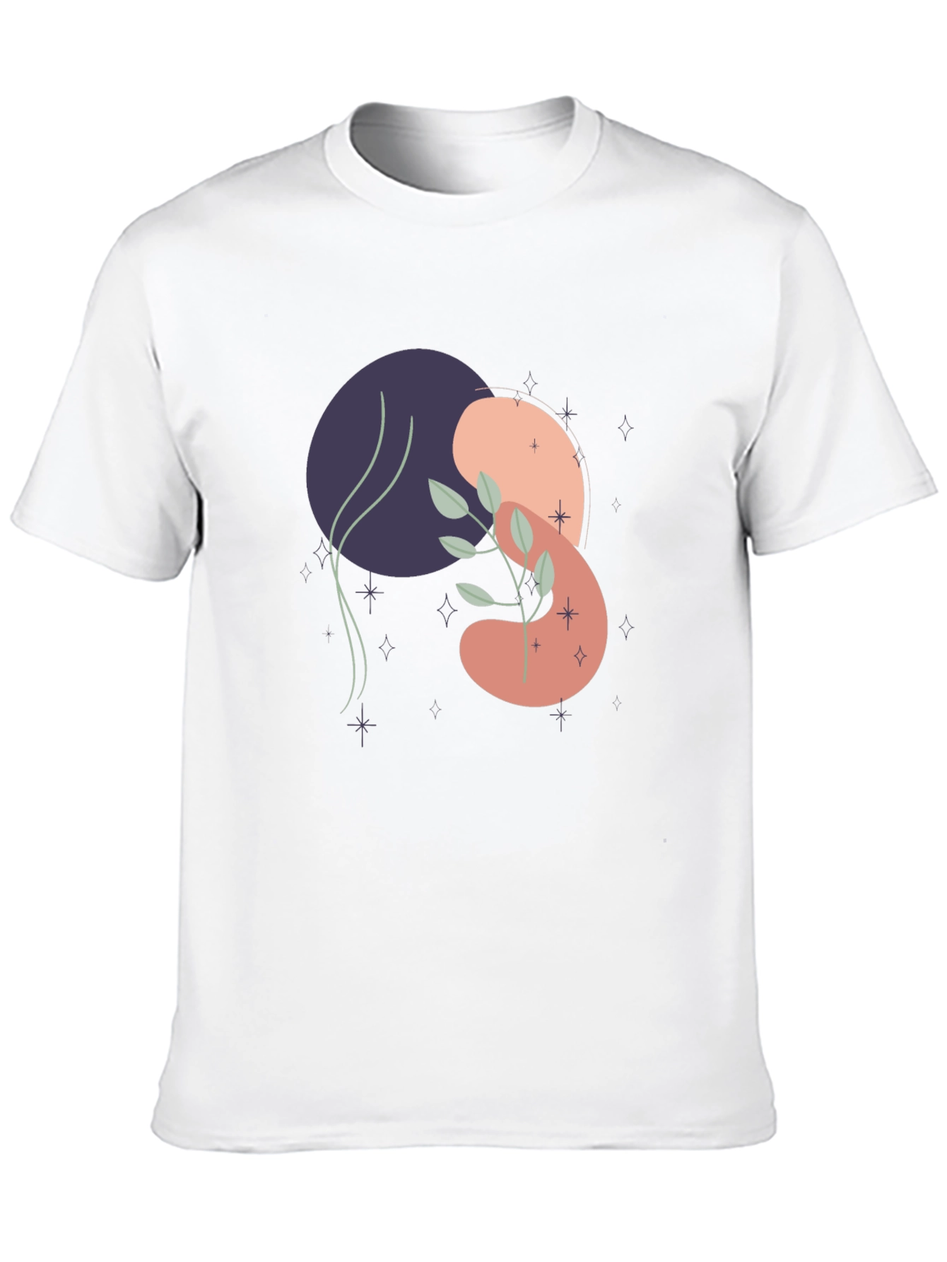 Modern Abstract Art Print Black T-Shirt