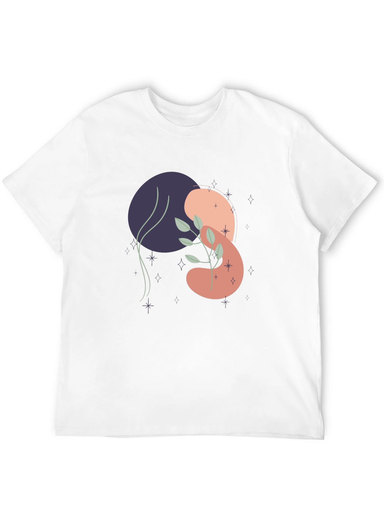Modern Abstract Art Print Black T-Shirt