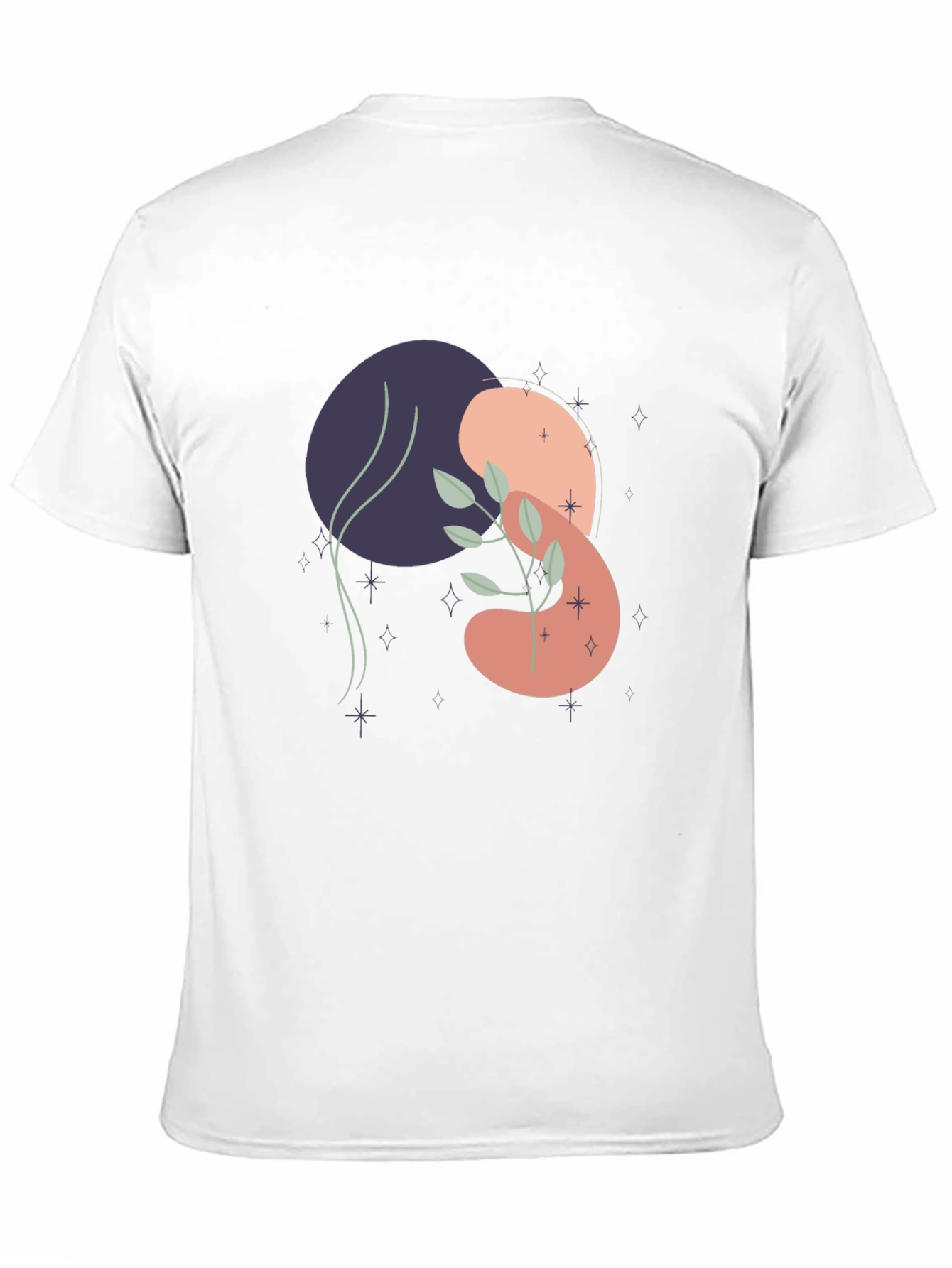 Modern Abstract Art Print Black T-Shirt