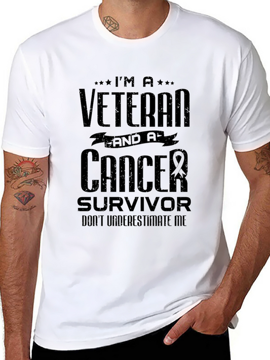 Veteran & Cancer Survivor Graphic T-Shirt