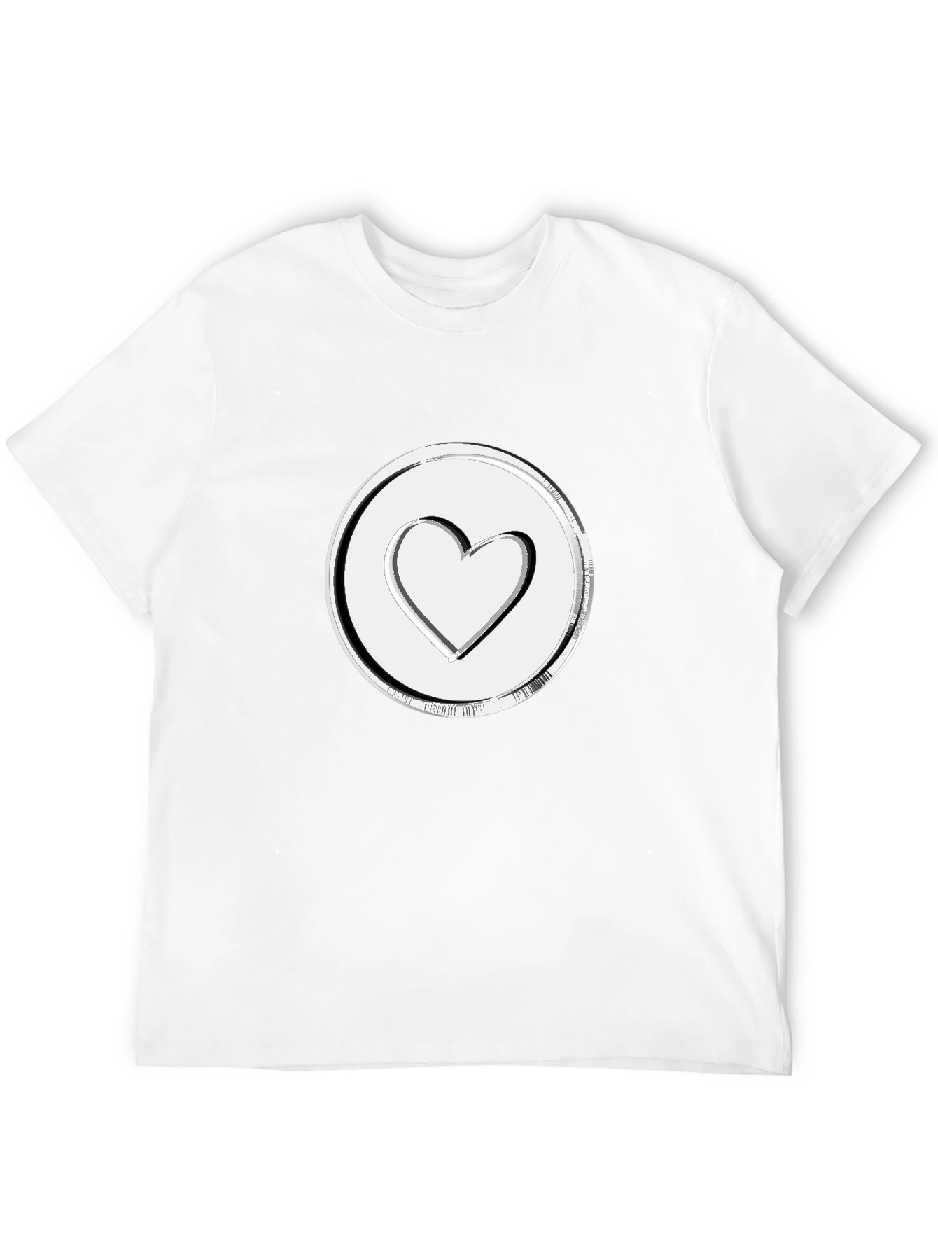 Heart Emblem Black Tee - Stylish & Modern