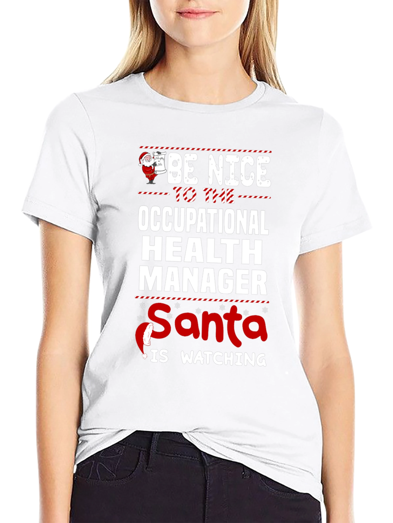 Funny Occupational Health Manager Santa Christmas T-Shirt