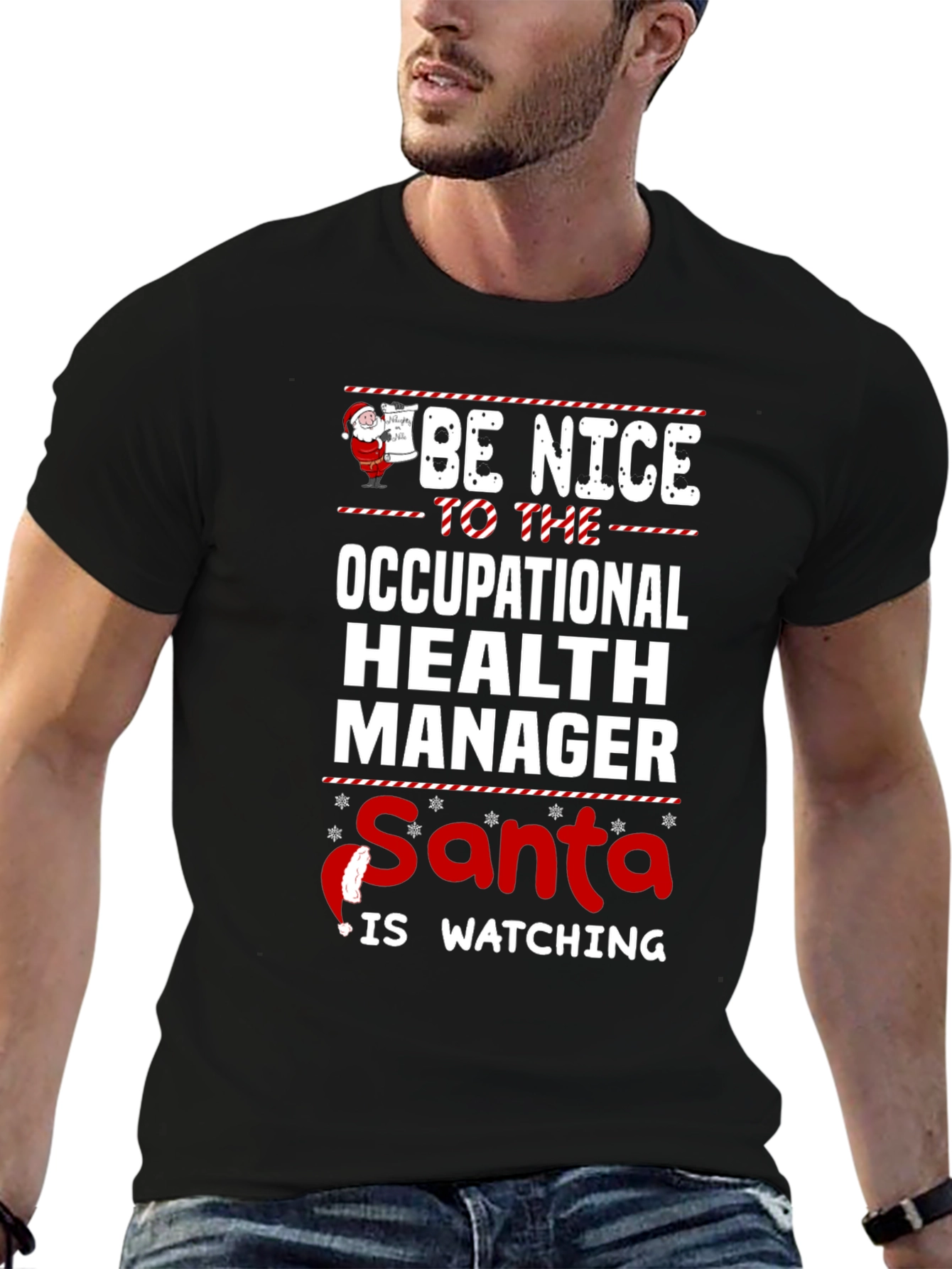 Funny Occupational Health Manager Santa Christmas T-Shirt