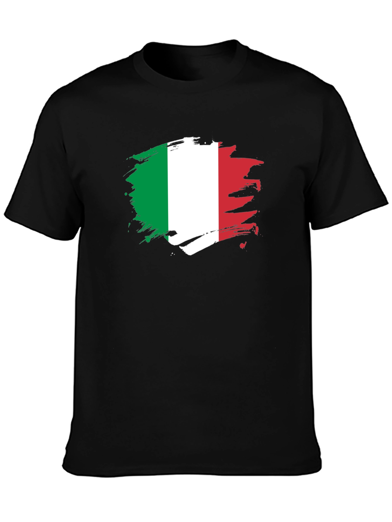 Italian Flag T-Shirt - Brush Stroke Design