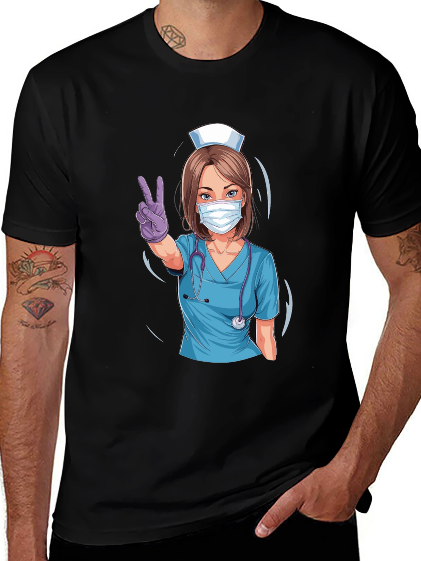 Nurse Graphic T-Shirt - Stylish Medical Apparel