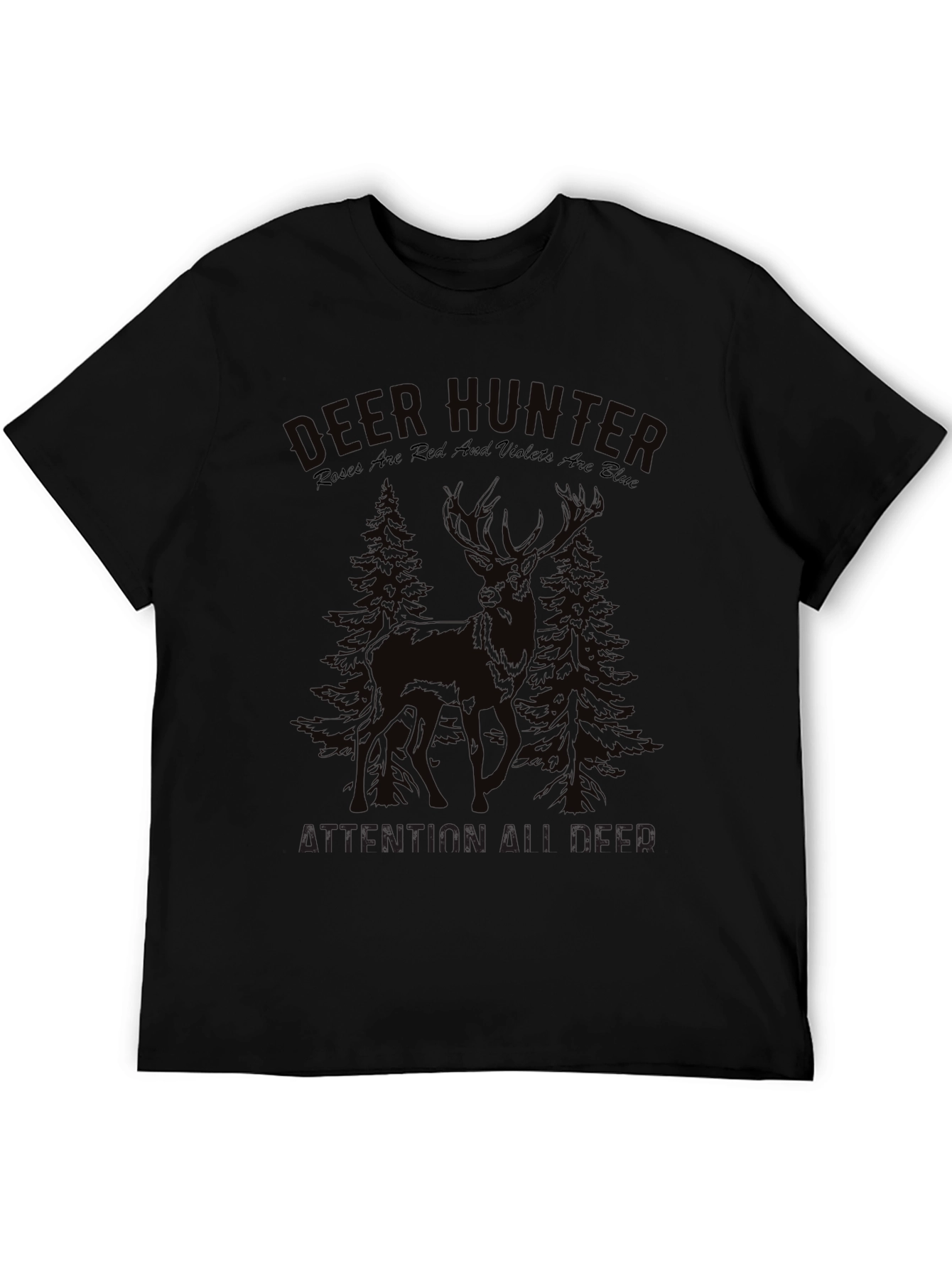 Deer Hunter Graphic T-Shirt - Mens Black Tee