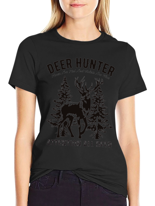 Deer Hunter Graphic T-Shirt - Mens Black Tee