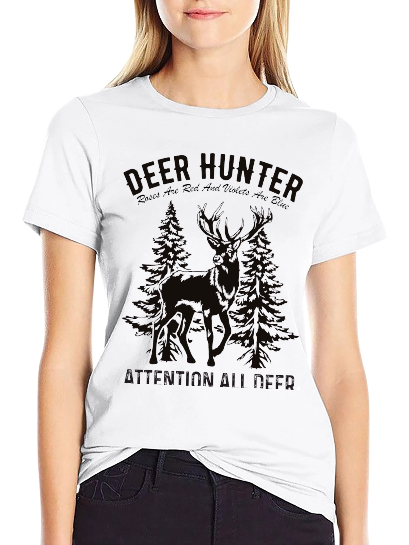 Deer Hunter Graphic T-Shirt - Mens Black Tee