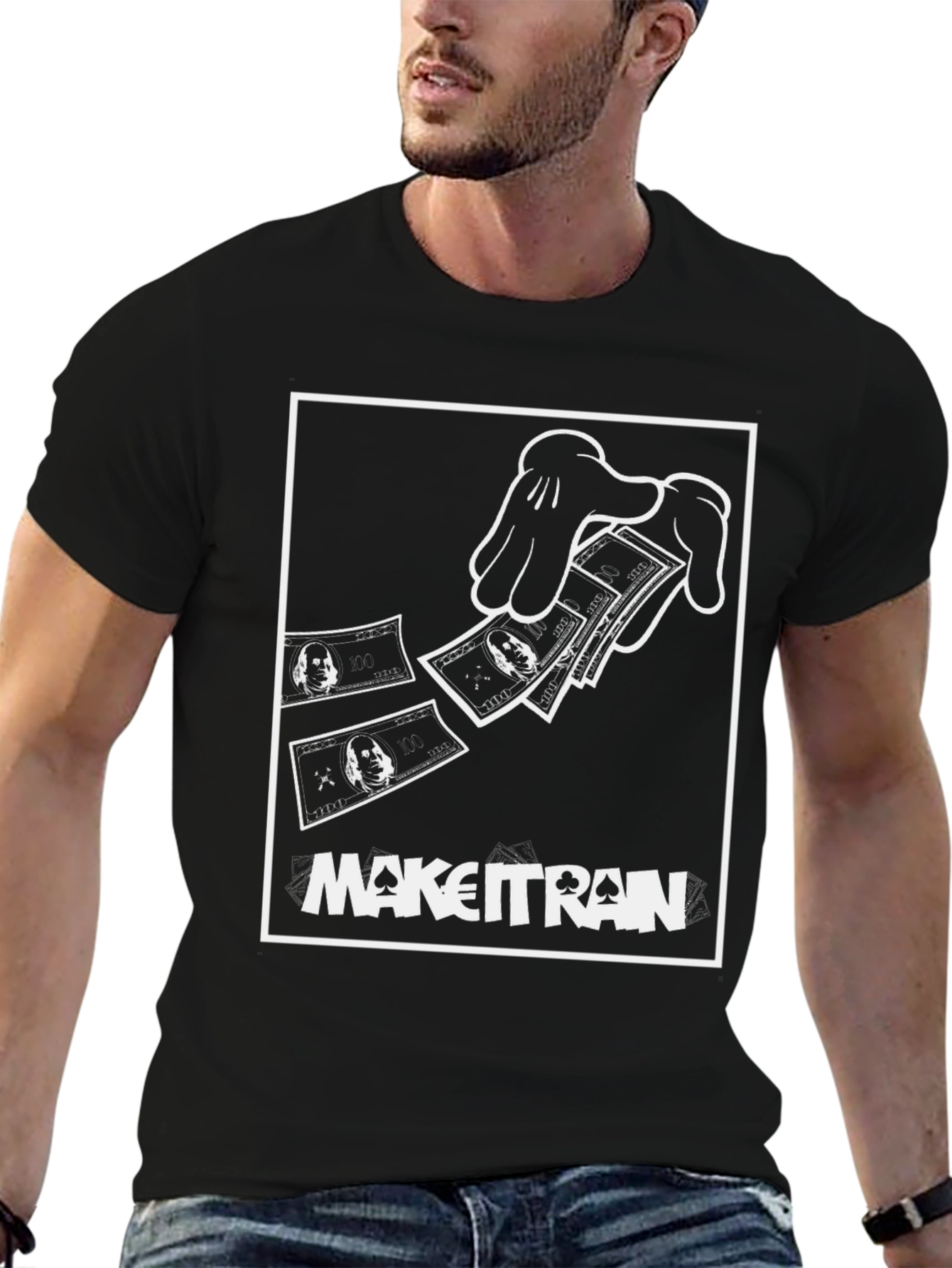 Make It Rain T-Shirt - Black Graphic Tee