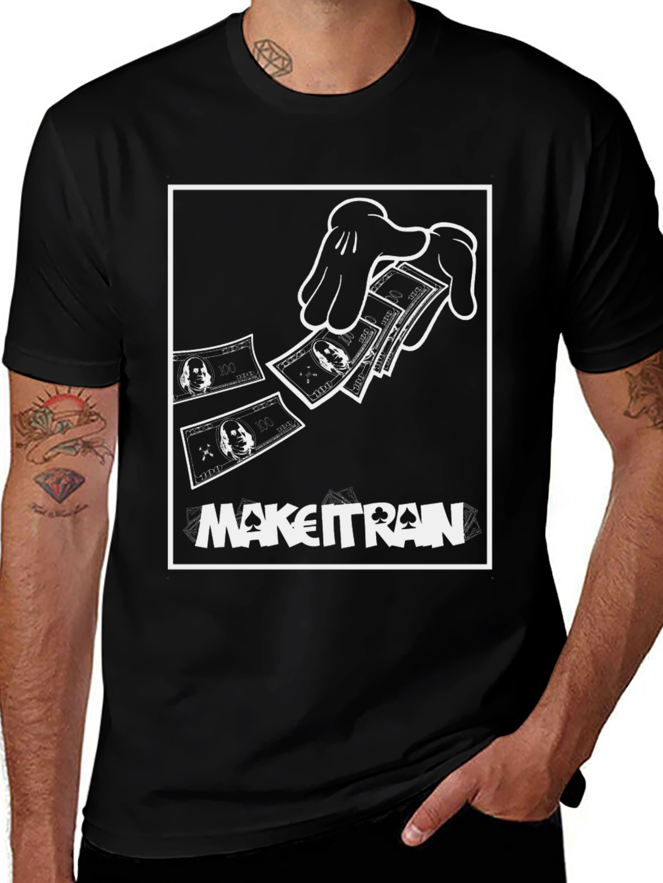 Make It Rain T-Shirt - Black Graphic Tee