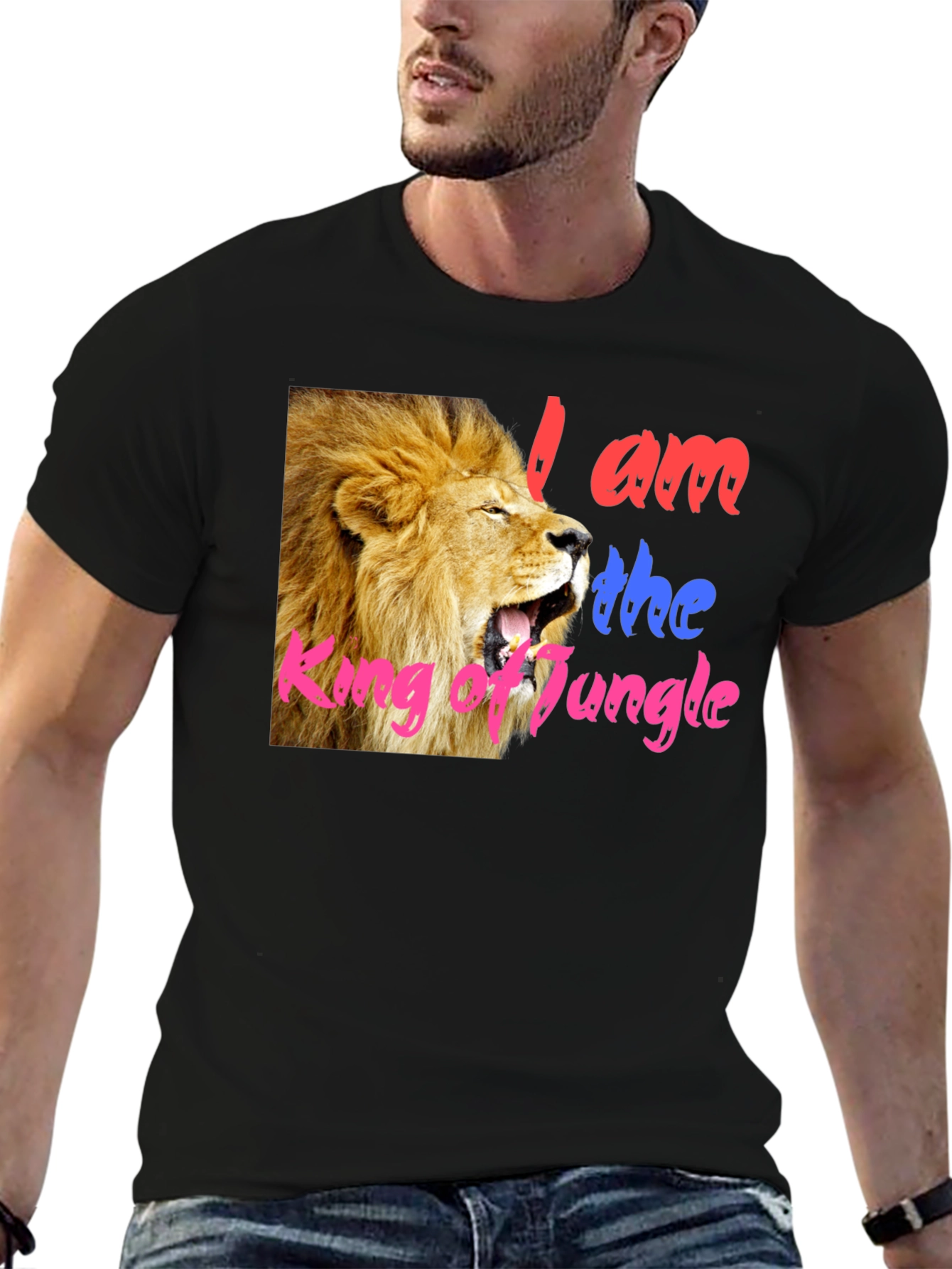 Lion King of Jungle Graphic Tee