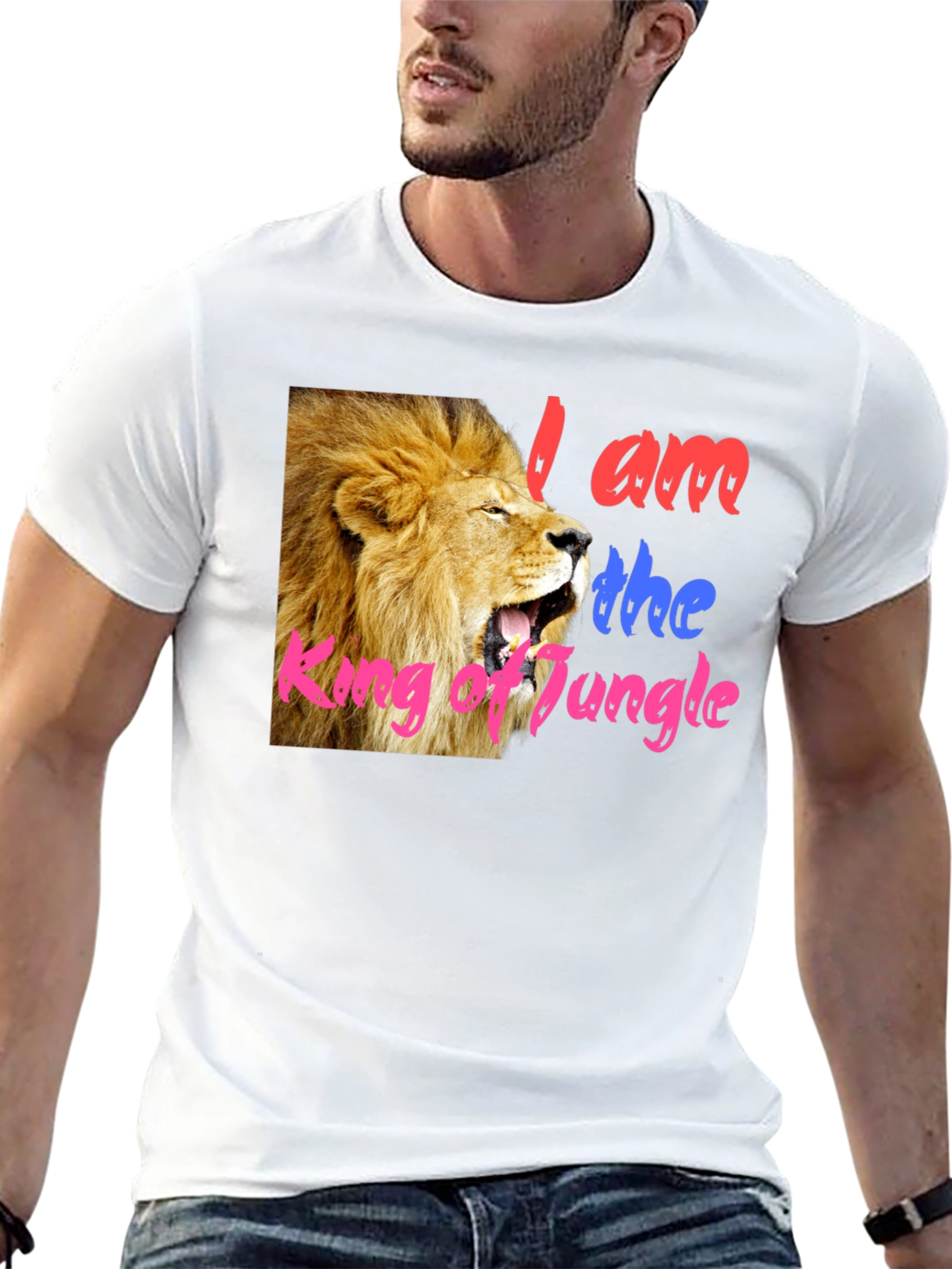 Lion King of Jungle Graphic Tee