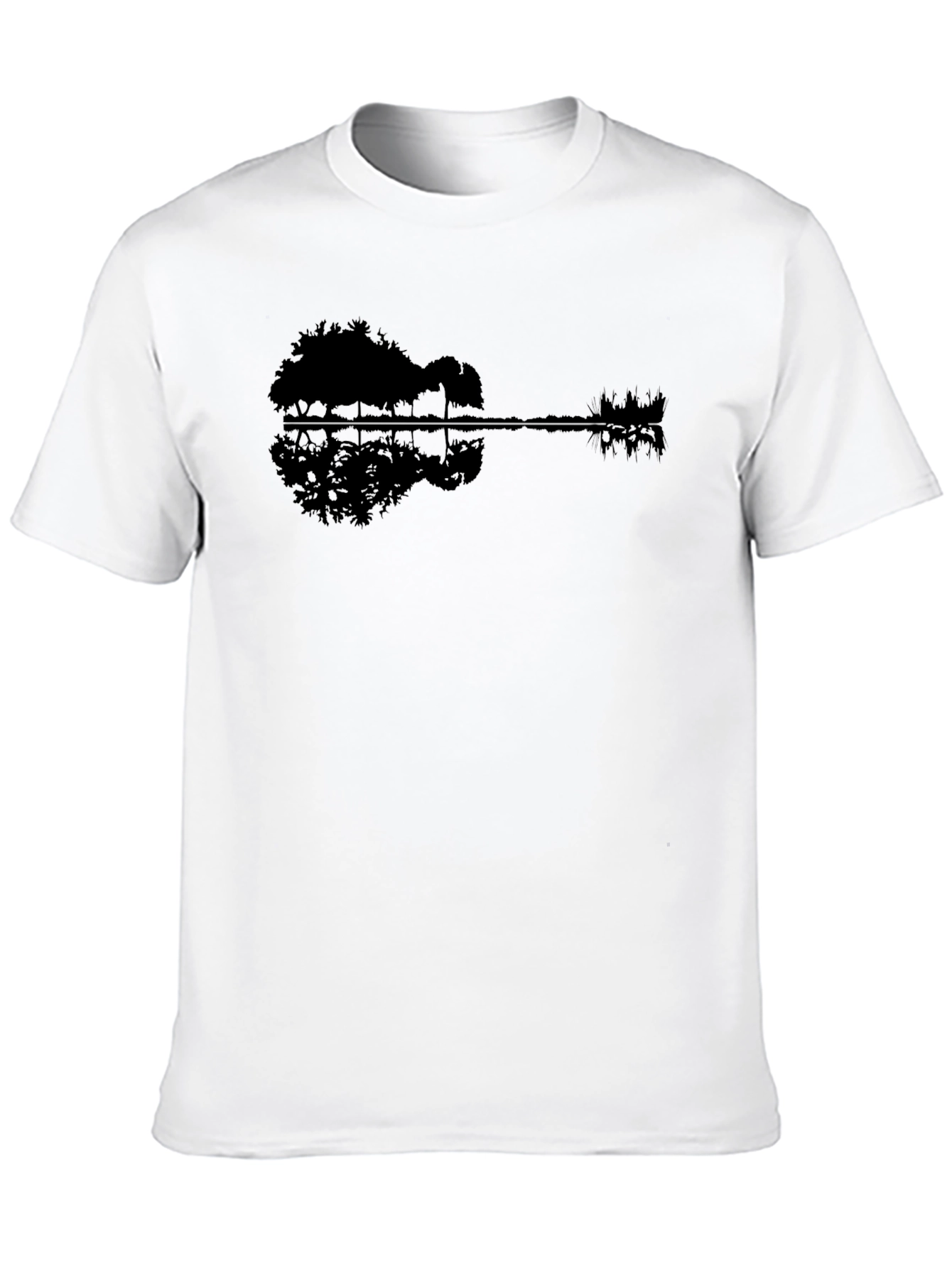 Guitar Landscape Black T-Shirt