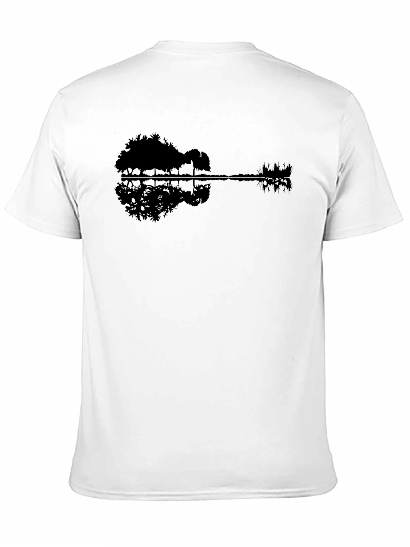 Guitar Landscape Black T-Shirt