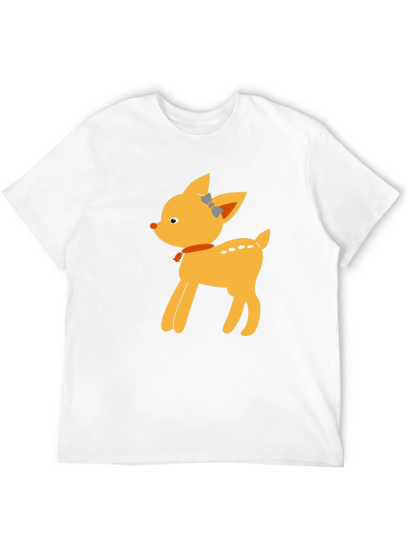 Cute Deer Graphic Tee - Black Unisex T-Shirt