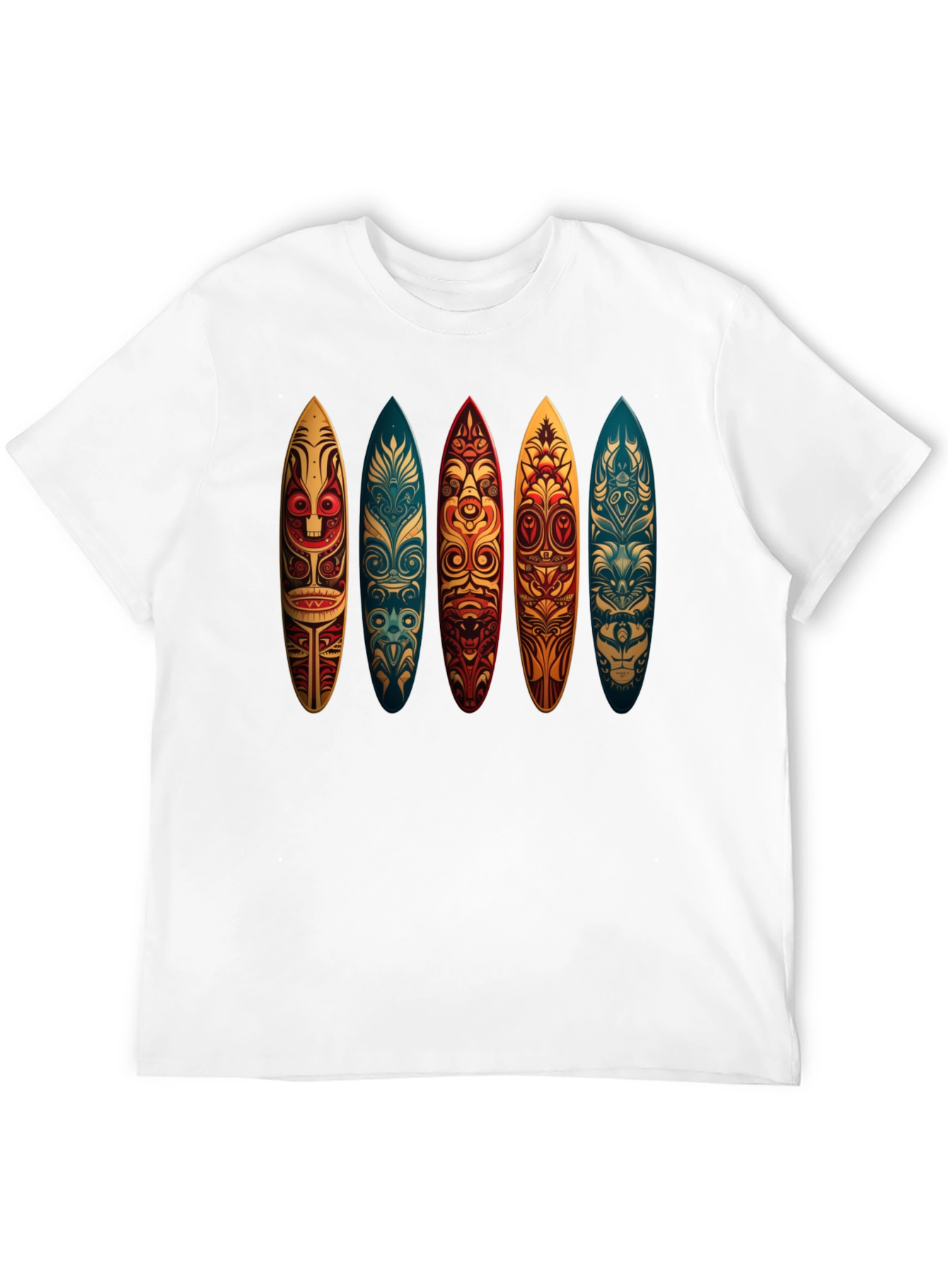 Tribal Surfboard Design Black Tee