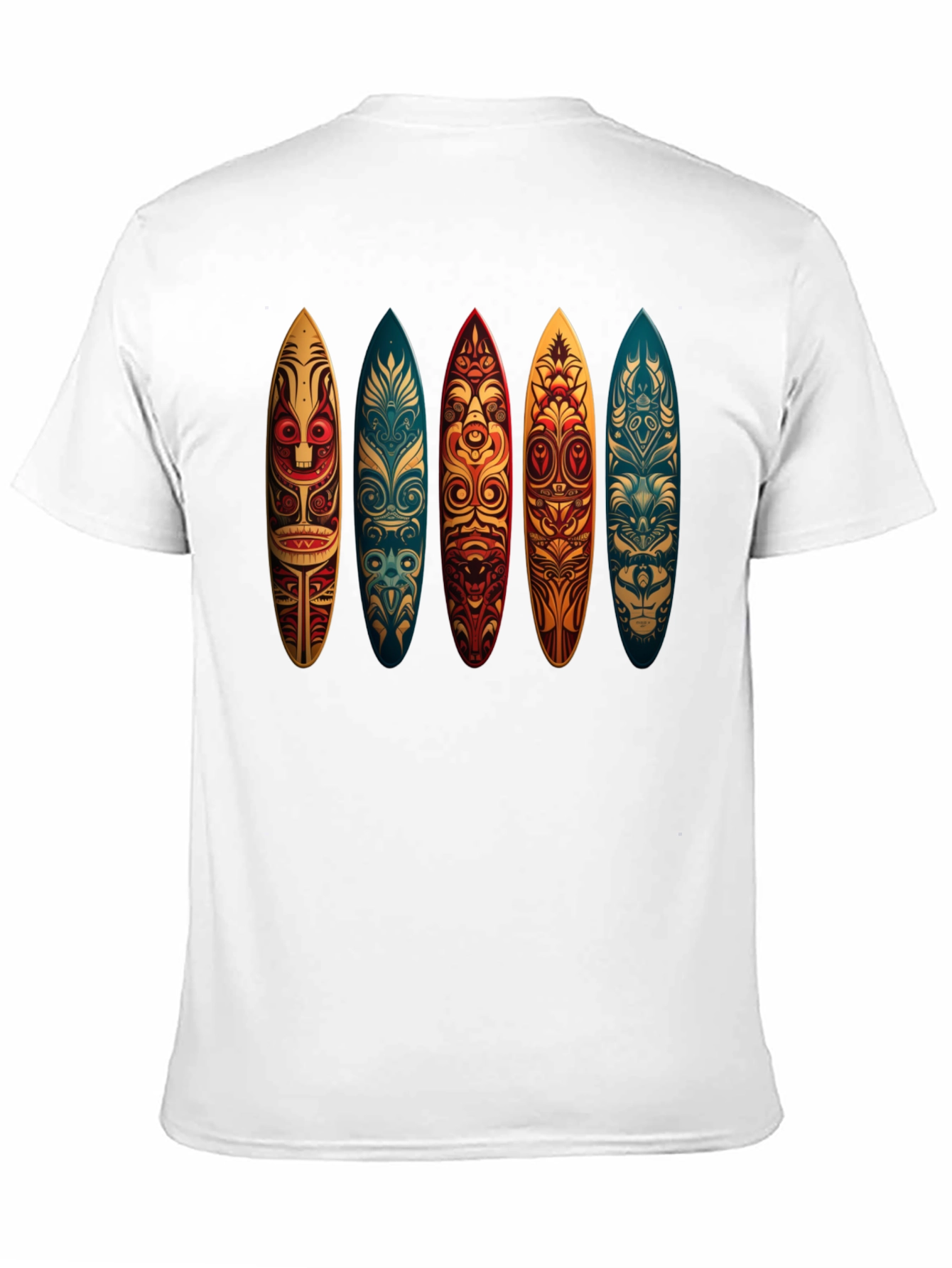 Tribal Surfboard Design Black Tee