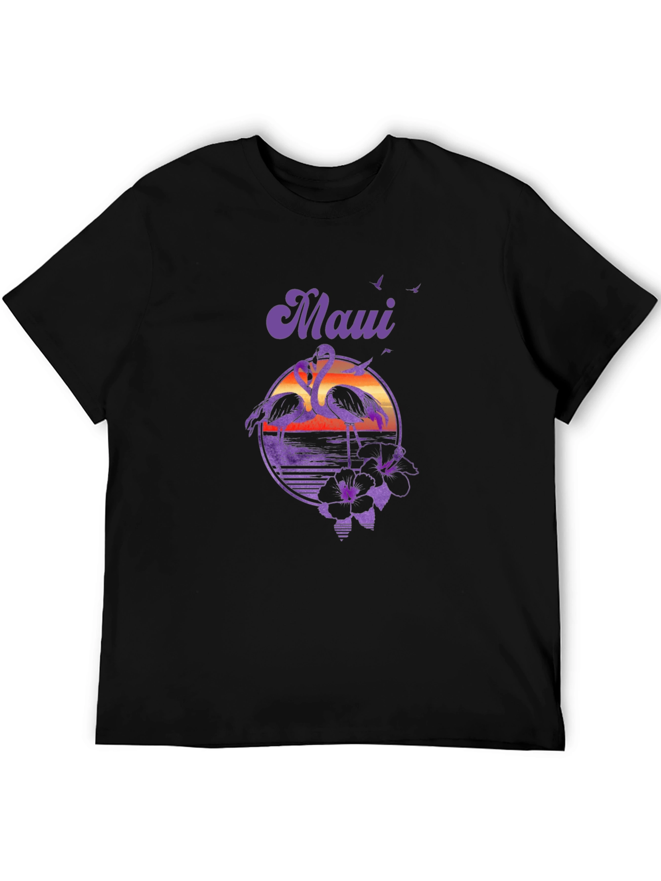 Maui Flamingo Sunset Graphic Tee
