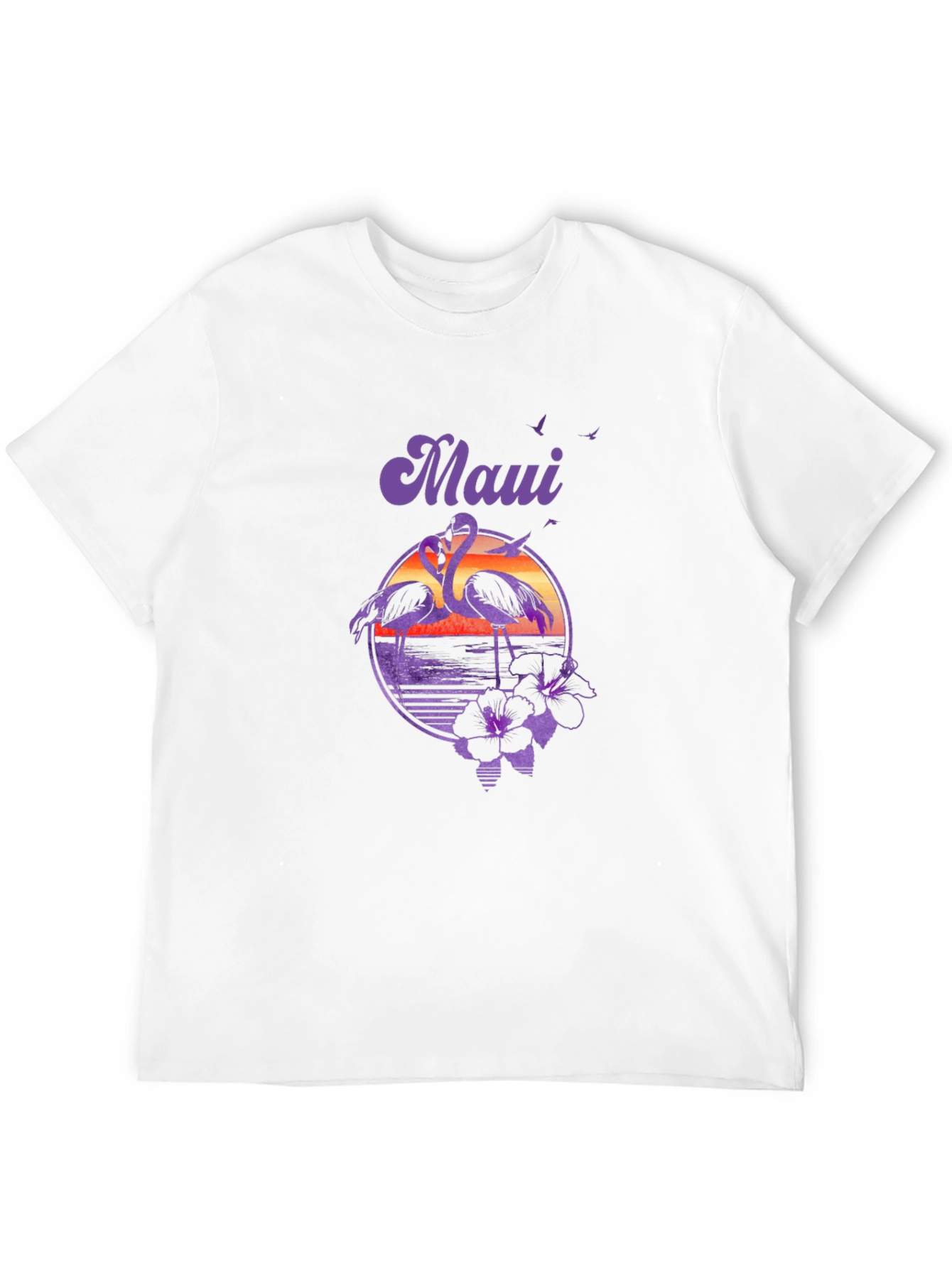 Maui Flamingo Sunset Graphic Tee