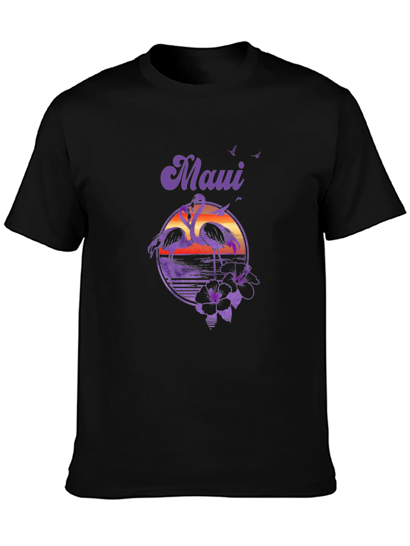 Maui Flamingo Sunset Graphic Tee