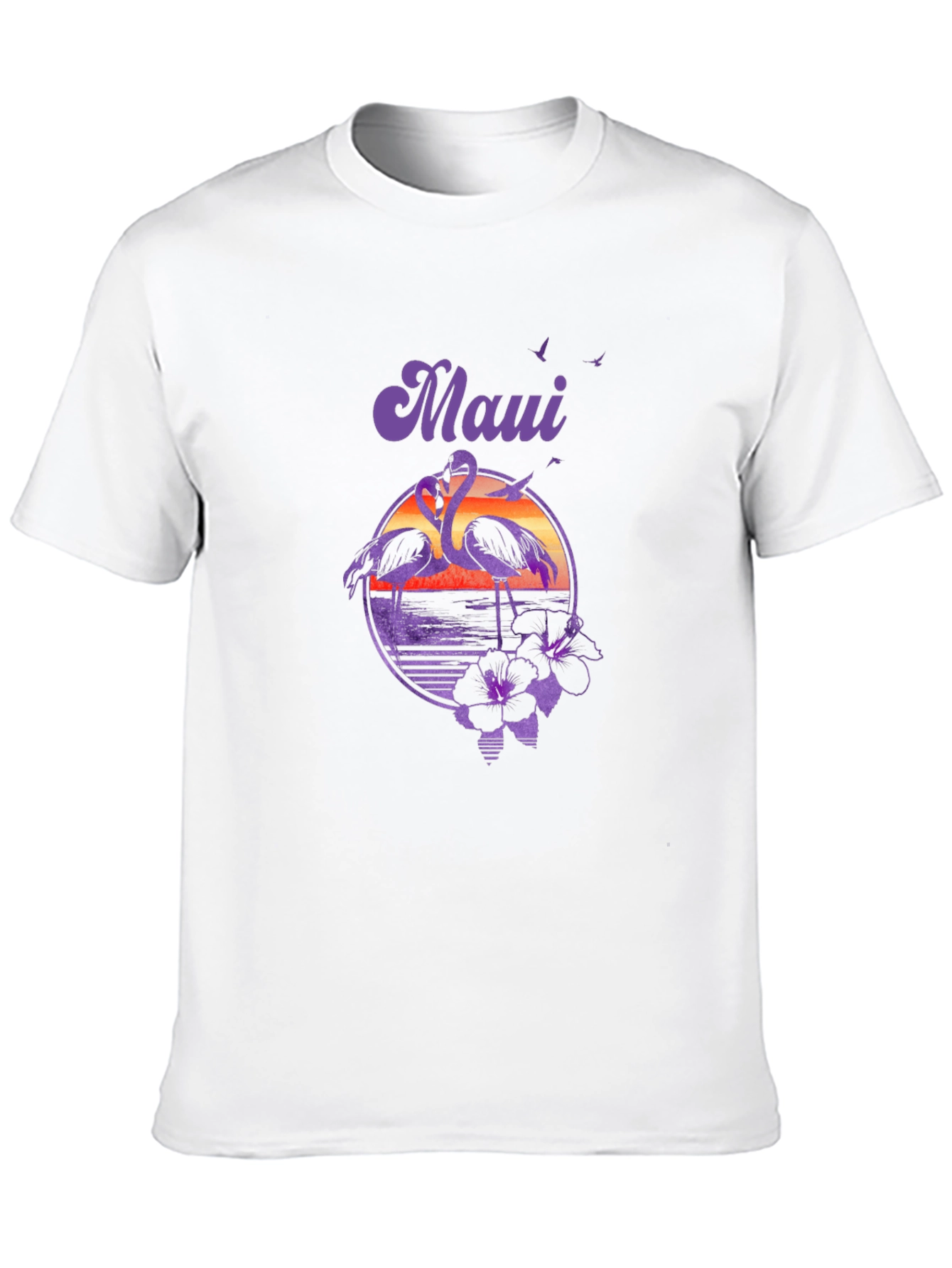 Maui Flamingo Sunset Graphic Tee