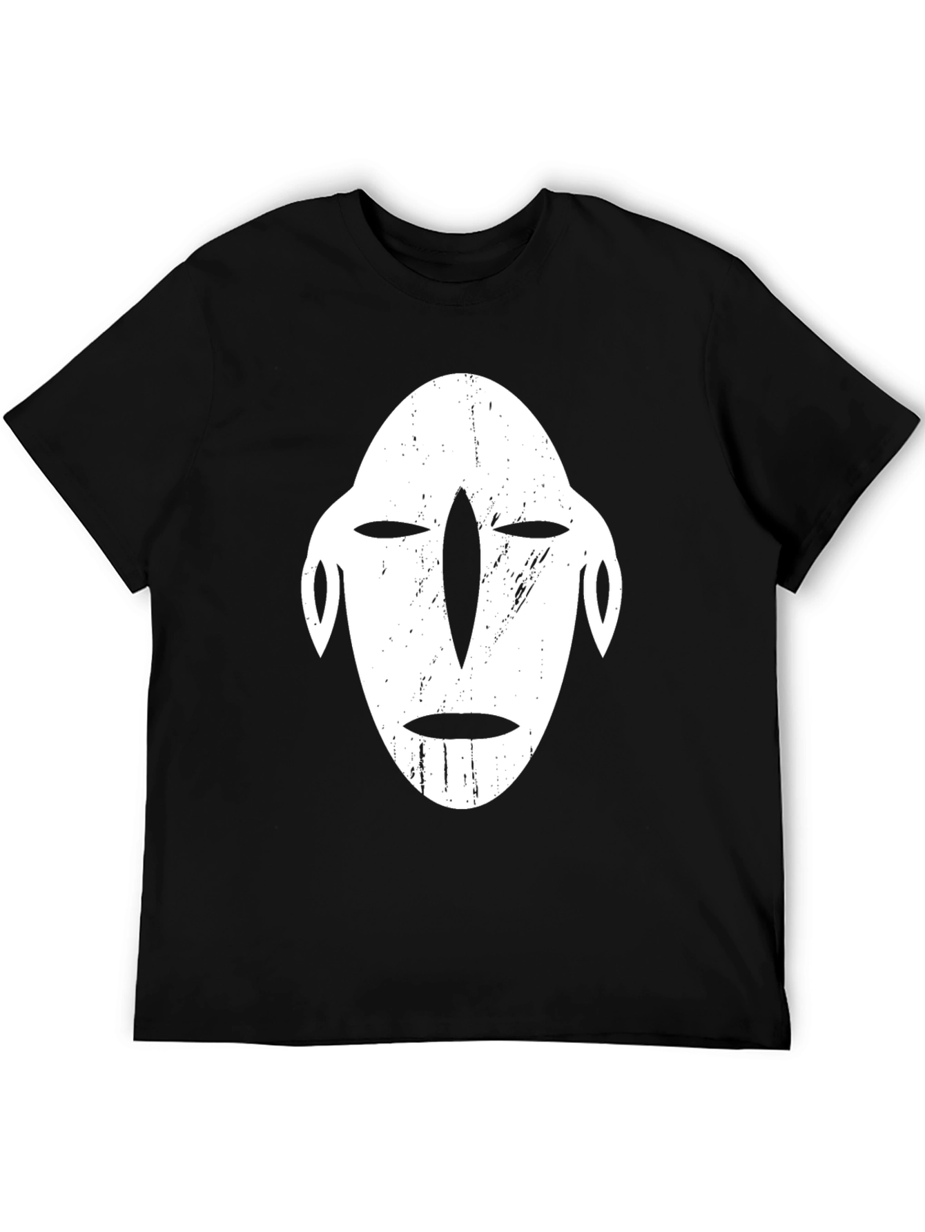 Tribal Mask Graphic Black T-Shirt