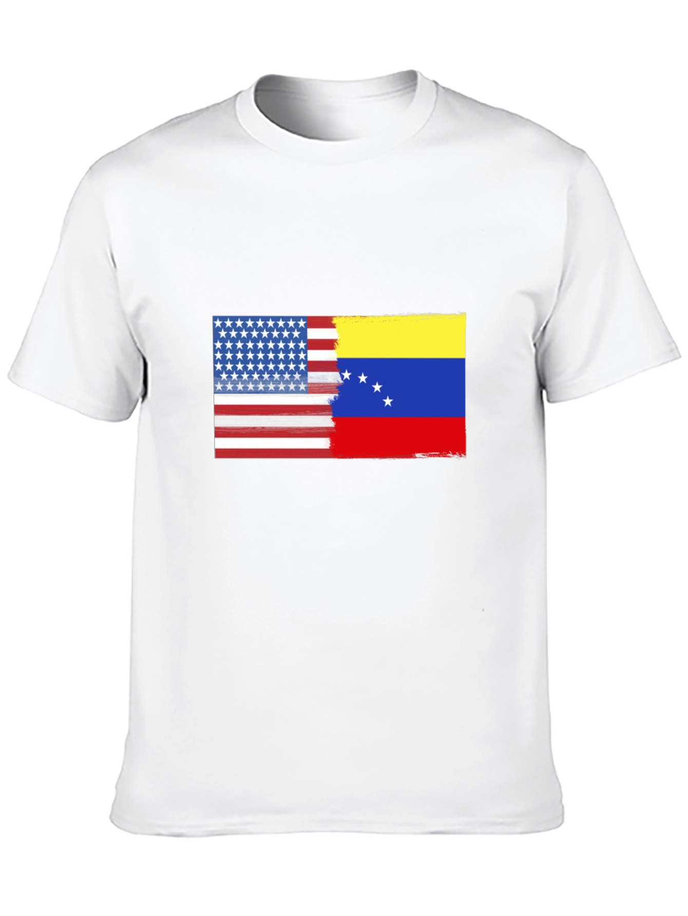 USA & Venezuela Flag Graphic T-Shirt