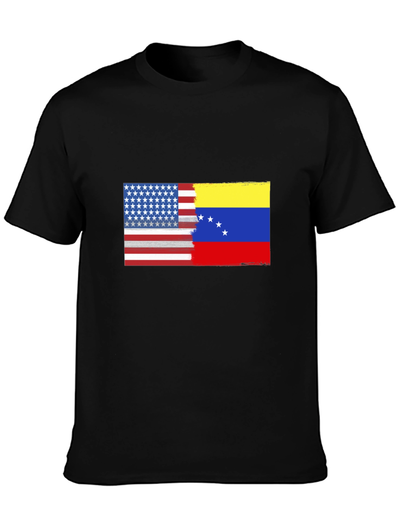 USA & Venezuela Flag Graphic T-Shirt