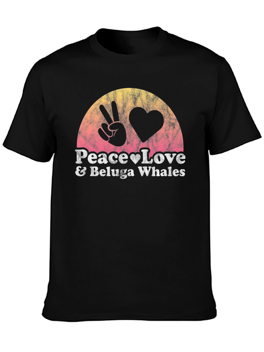 Peace Love & Beluga Whales T-Shirt