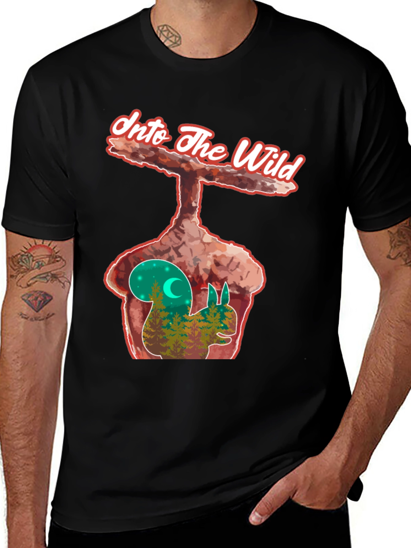 Into the Wild Squirrel Graphic Tee