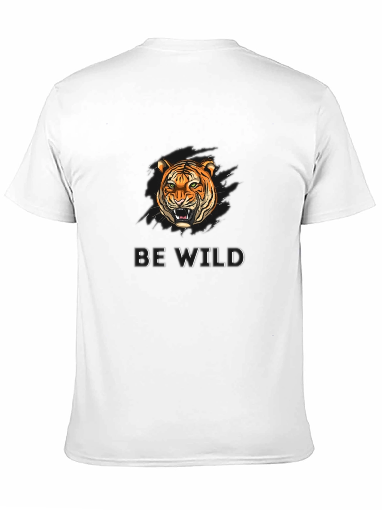 Be Wild Tiger Graphic Black T-Shirt