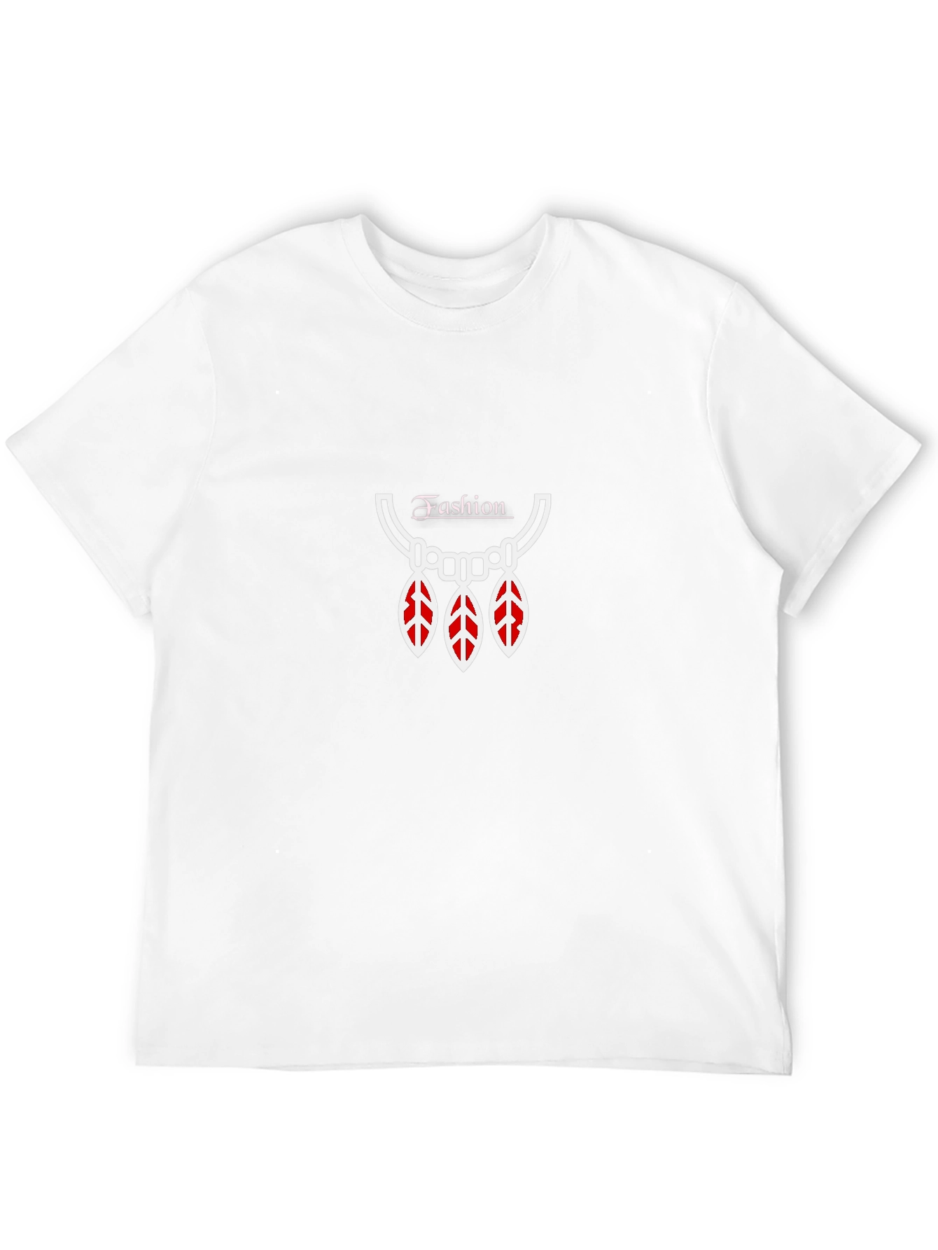 Fashion Necklace Graphic Black T-Shirt