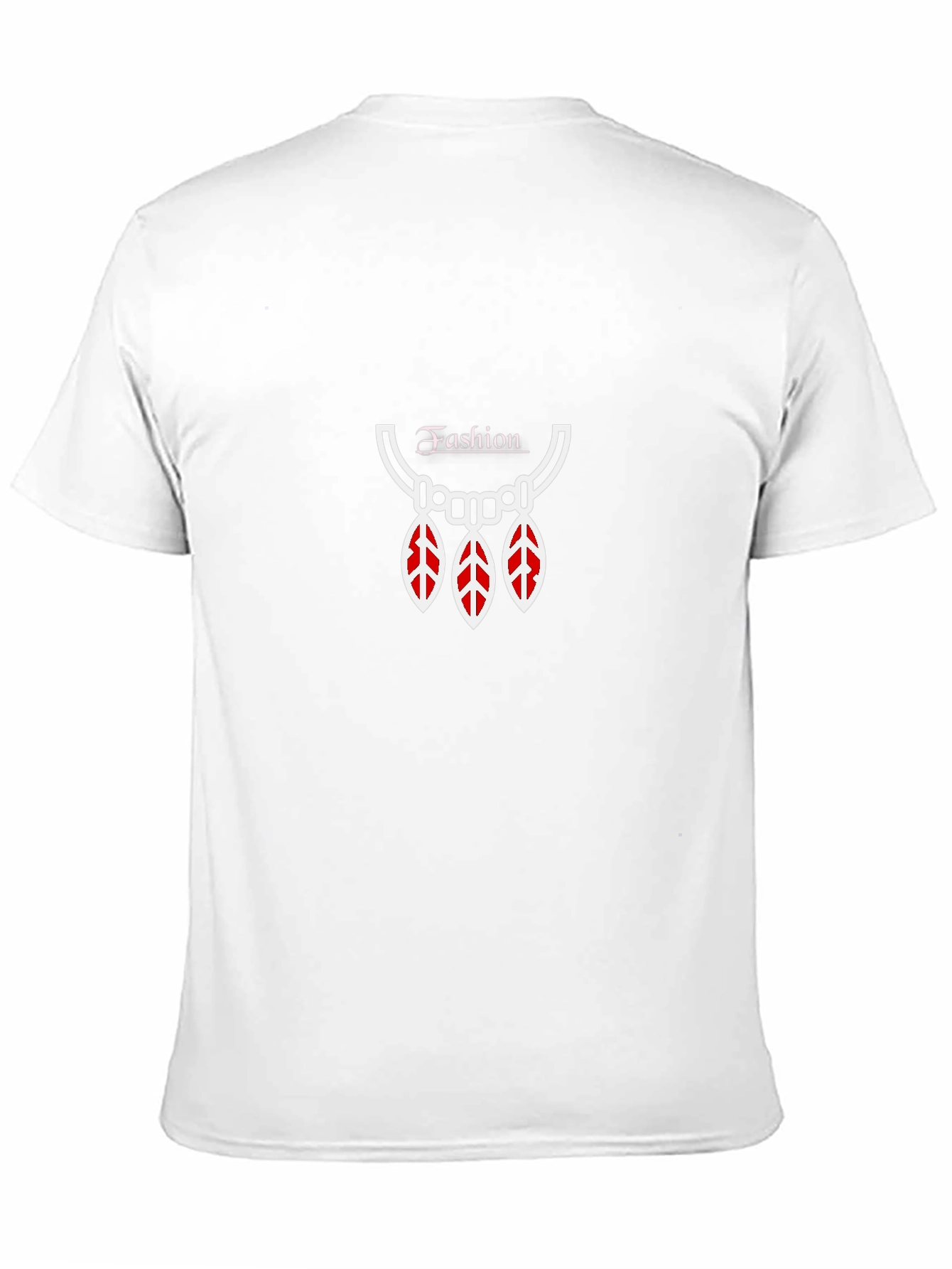 Fashion Necklace Graphic Black T-Shirt