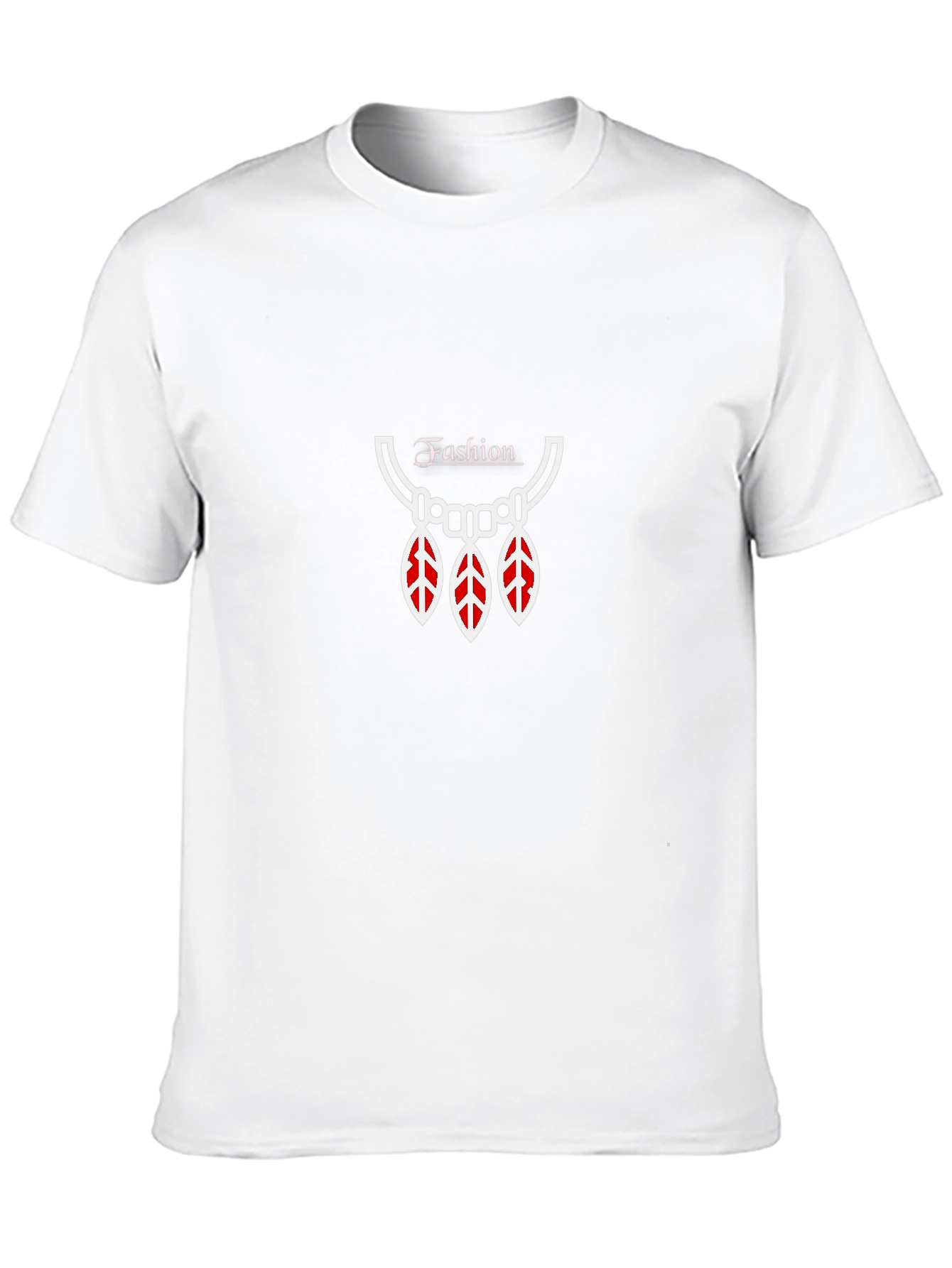 Fashion Necklace Graphic Black T-Shirt